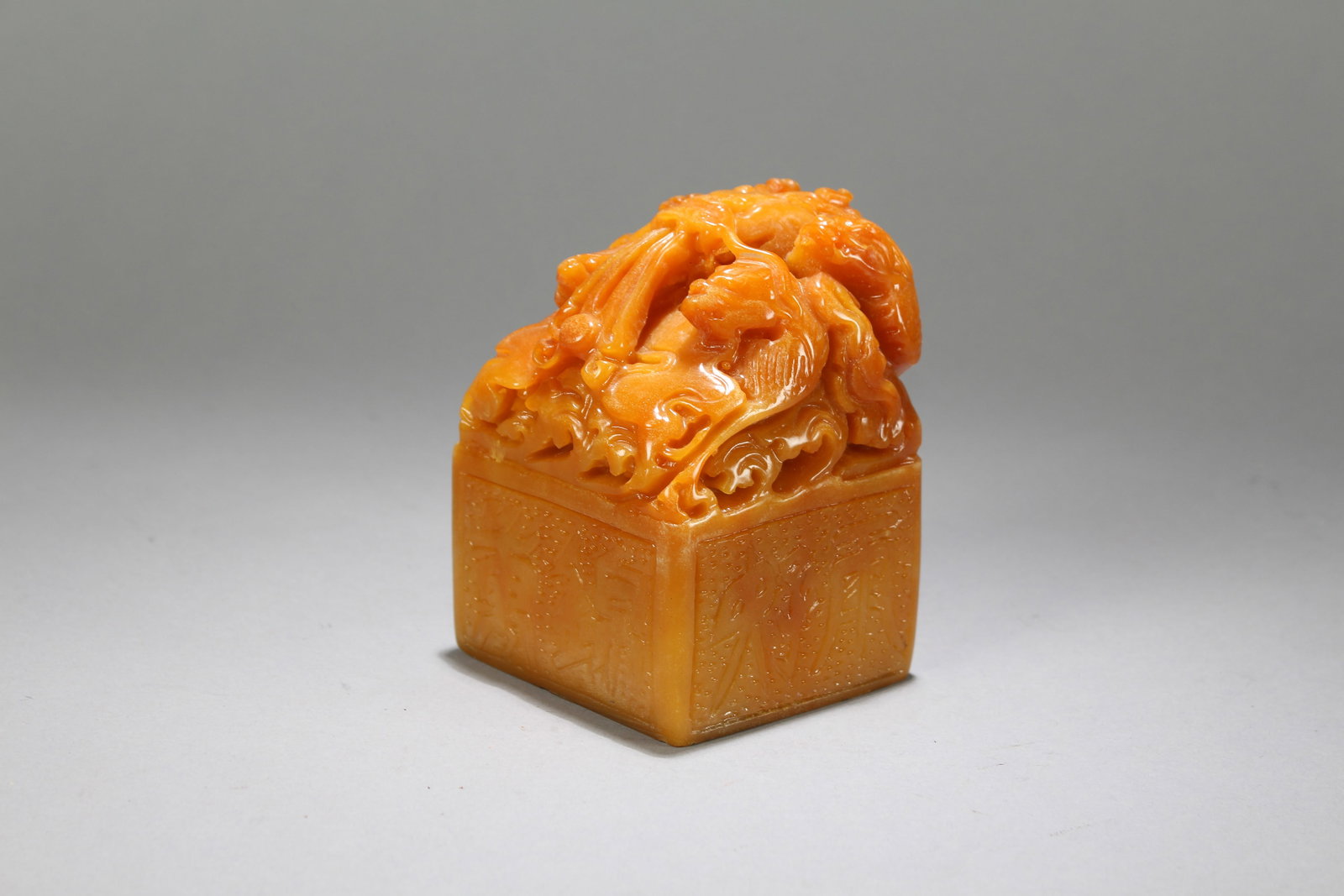 A Chinese Square-based Fortune Soapstone Seal - 2