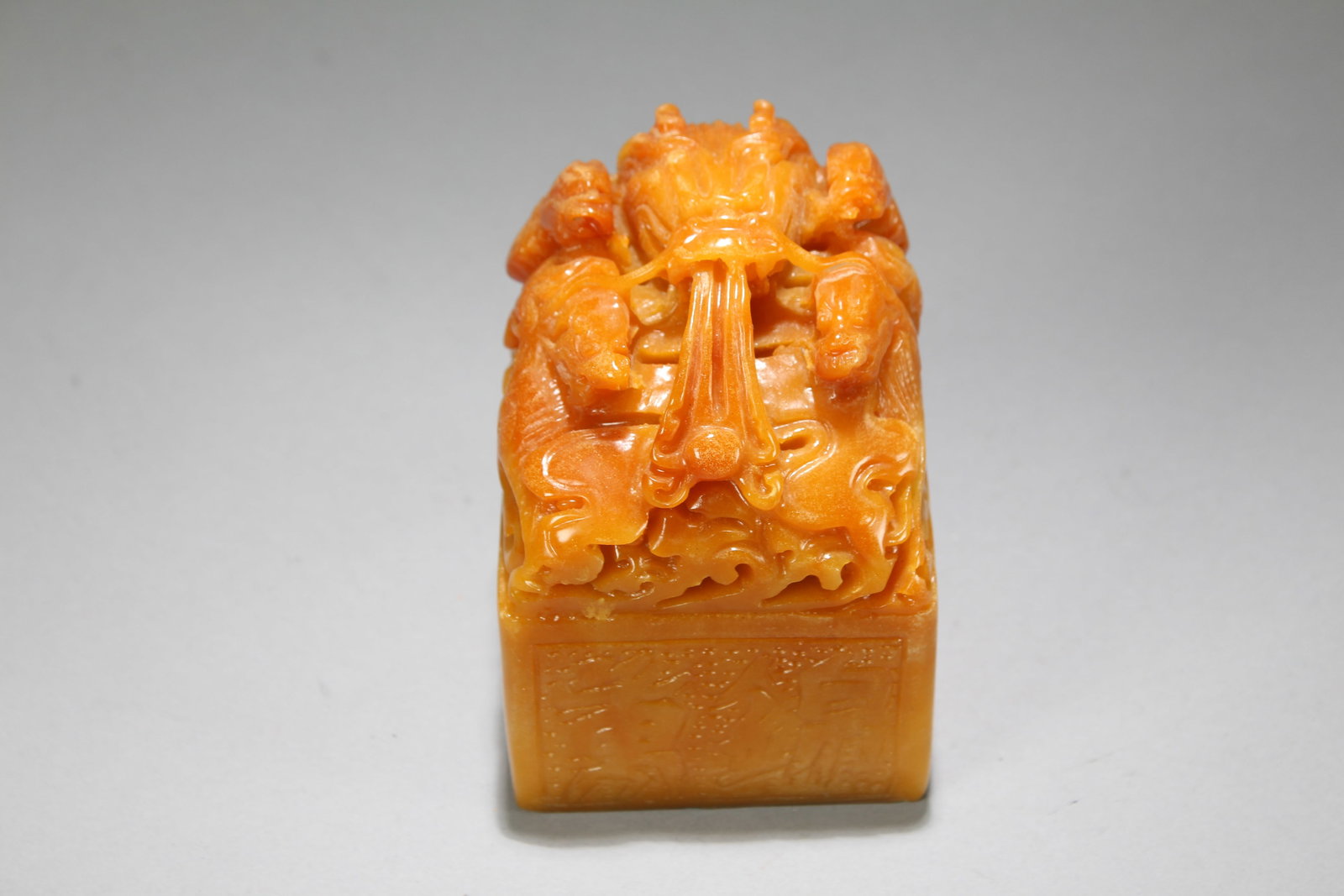 A Chinese Square-based Fortune Soapstone Seal - 3