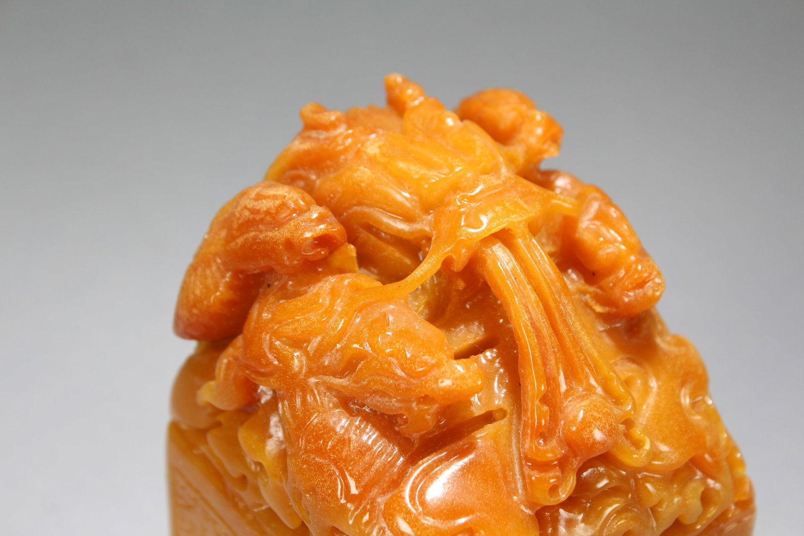 A Chinese Square-based Fortune Soapstone Seal - 4