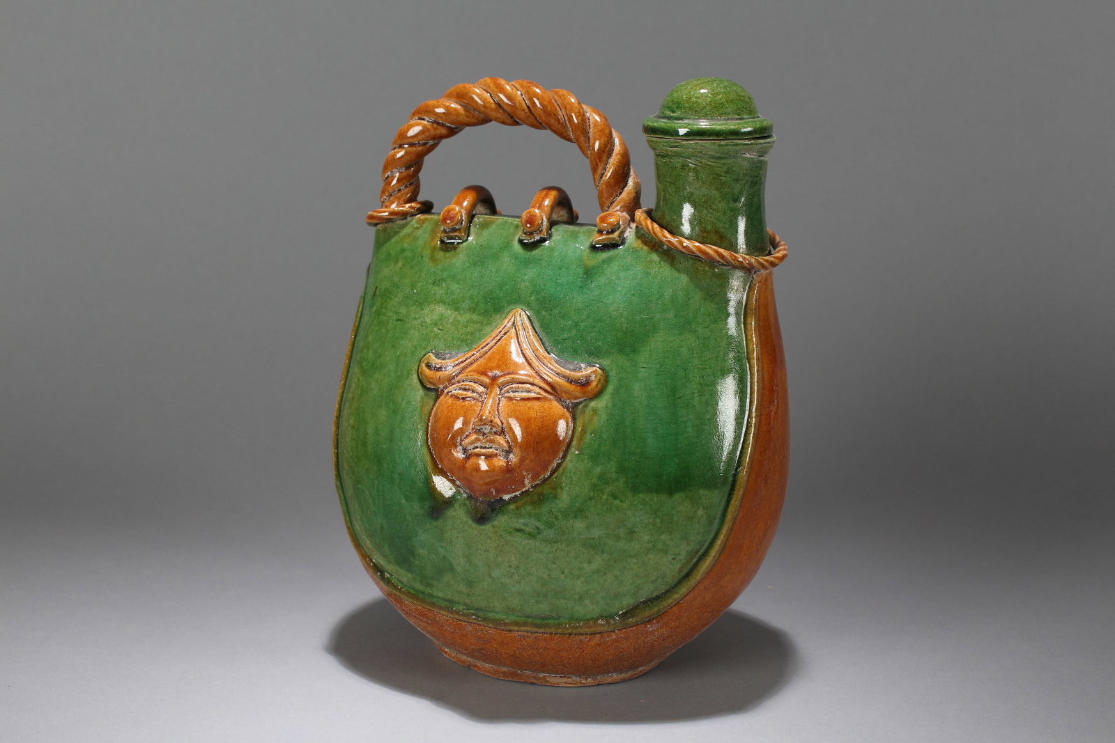 A Chinese Religious Anicent-framing Porcelain Fortune Vase: A Chinese Religious Anicent-framing Porcelain Fortune Vase. Height: 9.25 (inch). Width: 6.5 (inch). Length: 6 (inch).