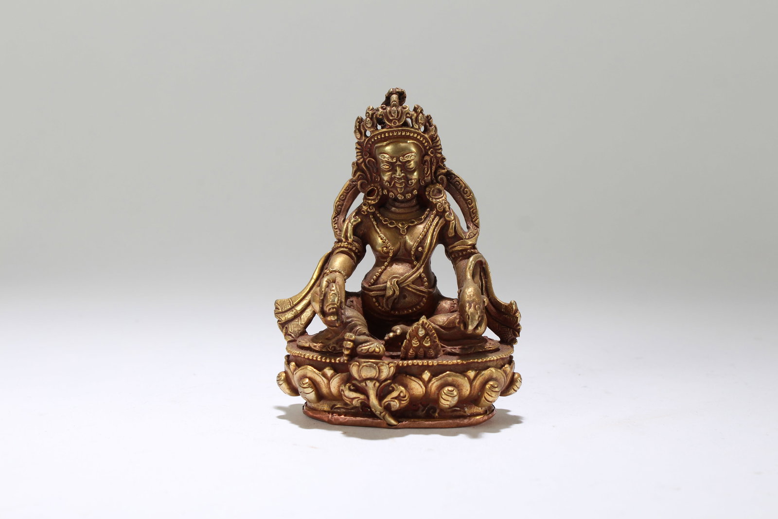 A Chinese Religious Fortune Gilt Buddha Statue: A Chinese Religious Fortune Gilt Buddha Statue. Height: 4 (inch). Length: 3 (inch).