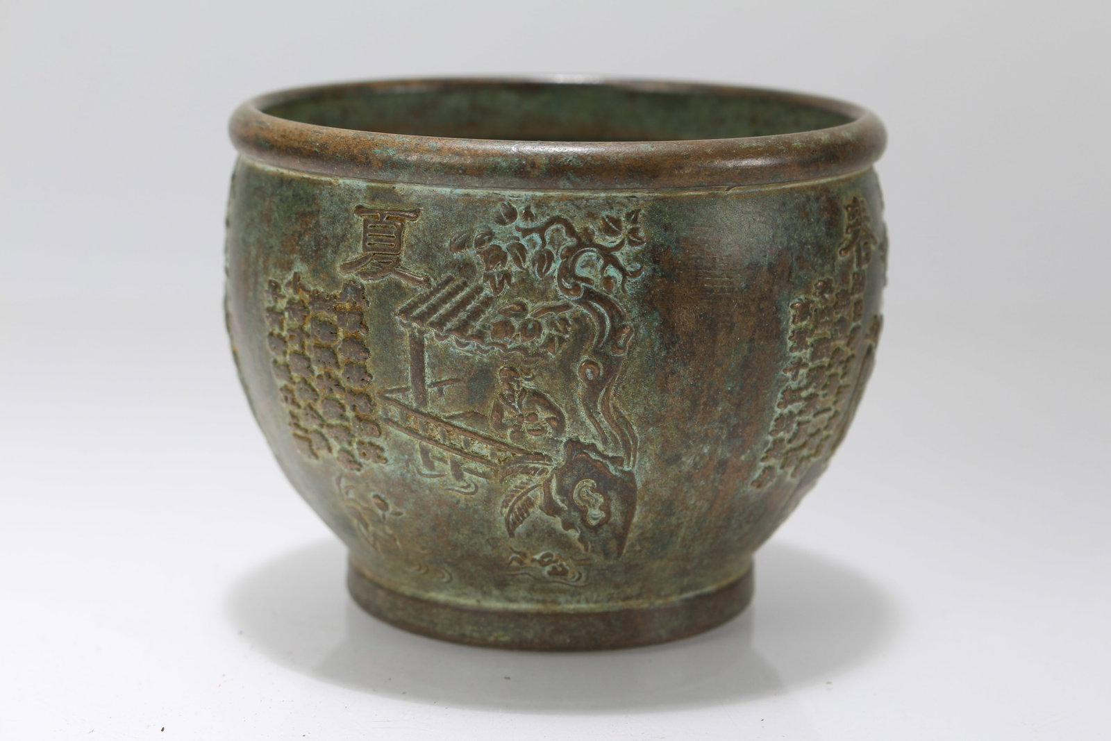 A Chinese Four-season Fortune Censer: A Chinese Four-season Fortune Censer. Height: 3 (inch). Length: 3.75 (inch).