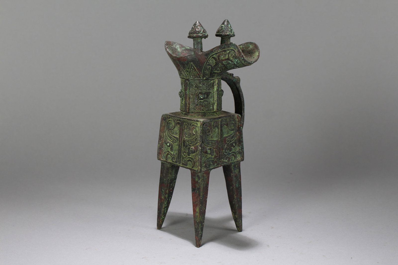 A Chinese Square-based Anicent-framing Fortune Statue - 3