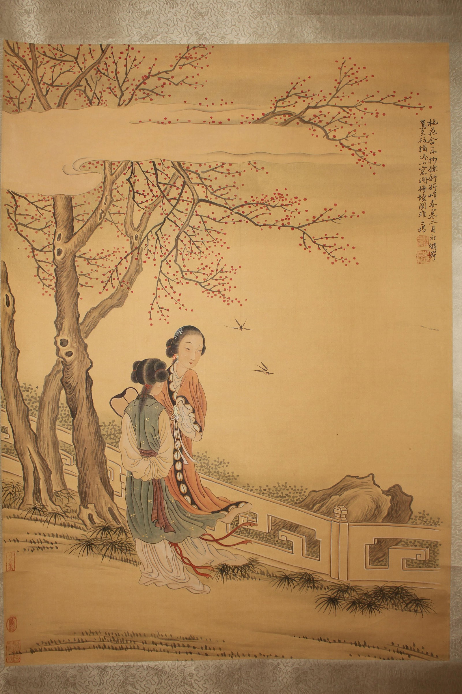 A Chinese Story-telling Fortune Fortune Scroll: A Chinese Story-telling Fortune Fortune Scroll . Length: 37 (inch). Width: 26.5 (inch).