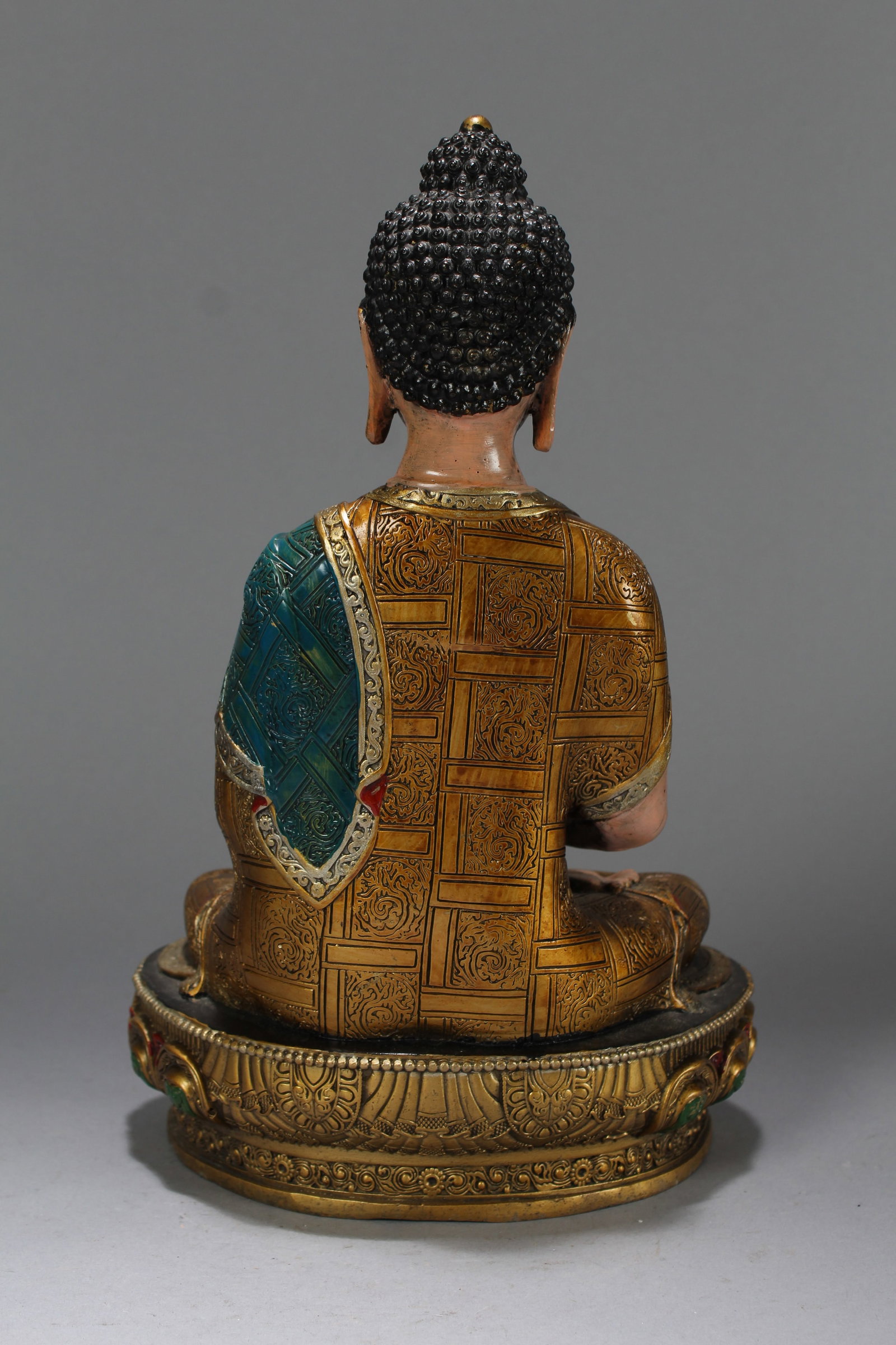 A Chinese Jewellery-plated Religious Fortune Buddha Statue - 2