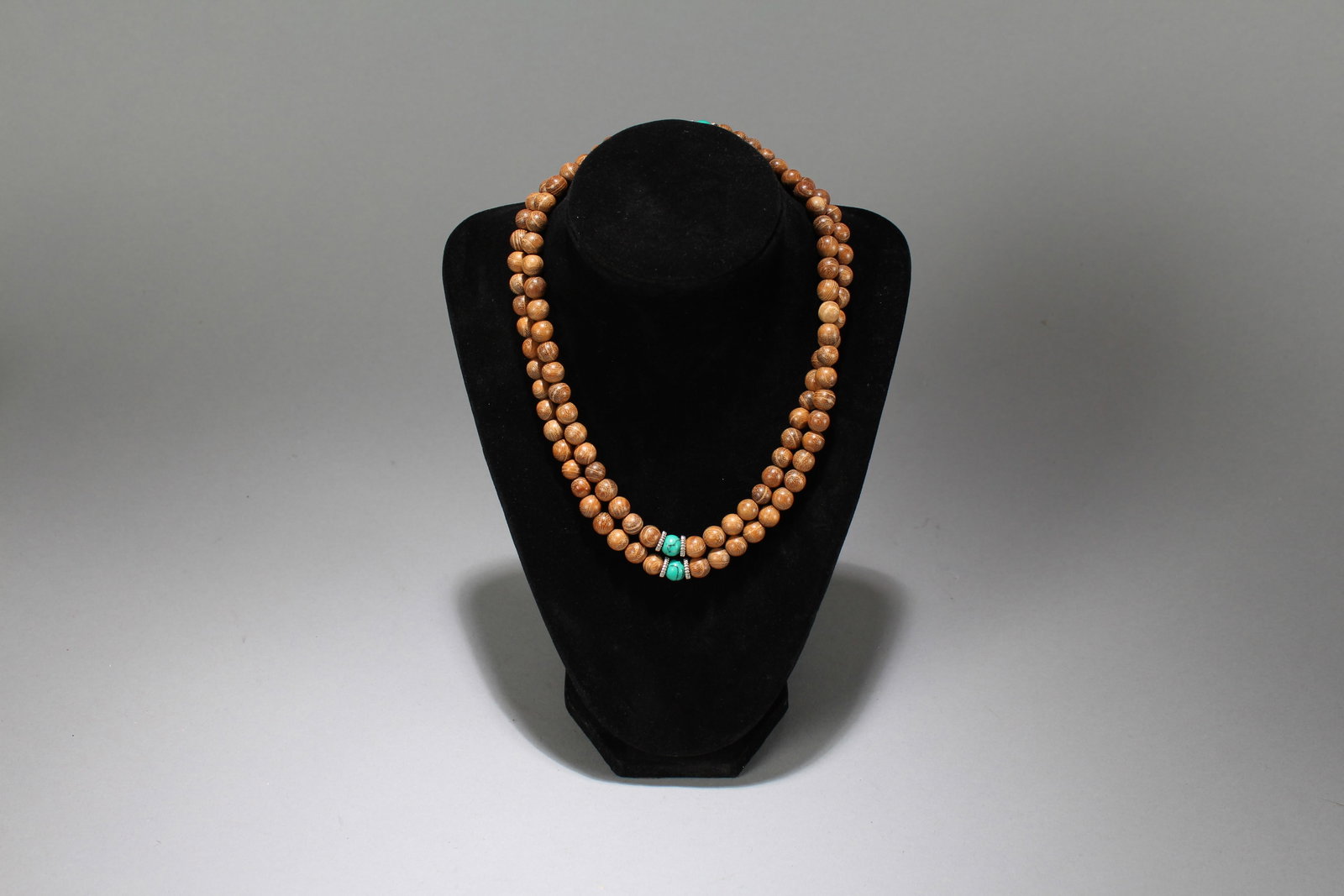 A Chinese Fortune Beaded Necklace: A Chinese Fortune Beaded Necklace. Length: 19 (inch). Opening Diameter: 0.25 (inch)