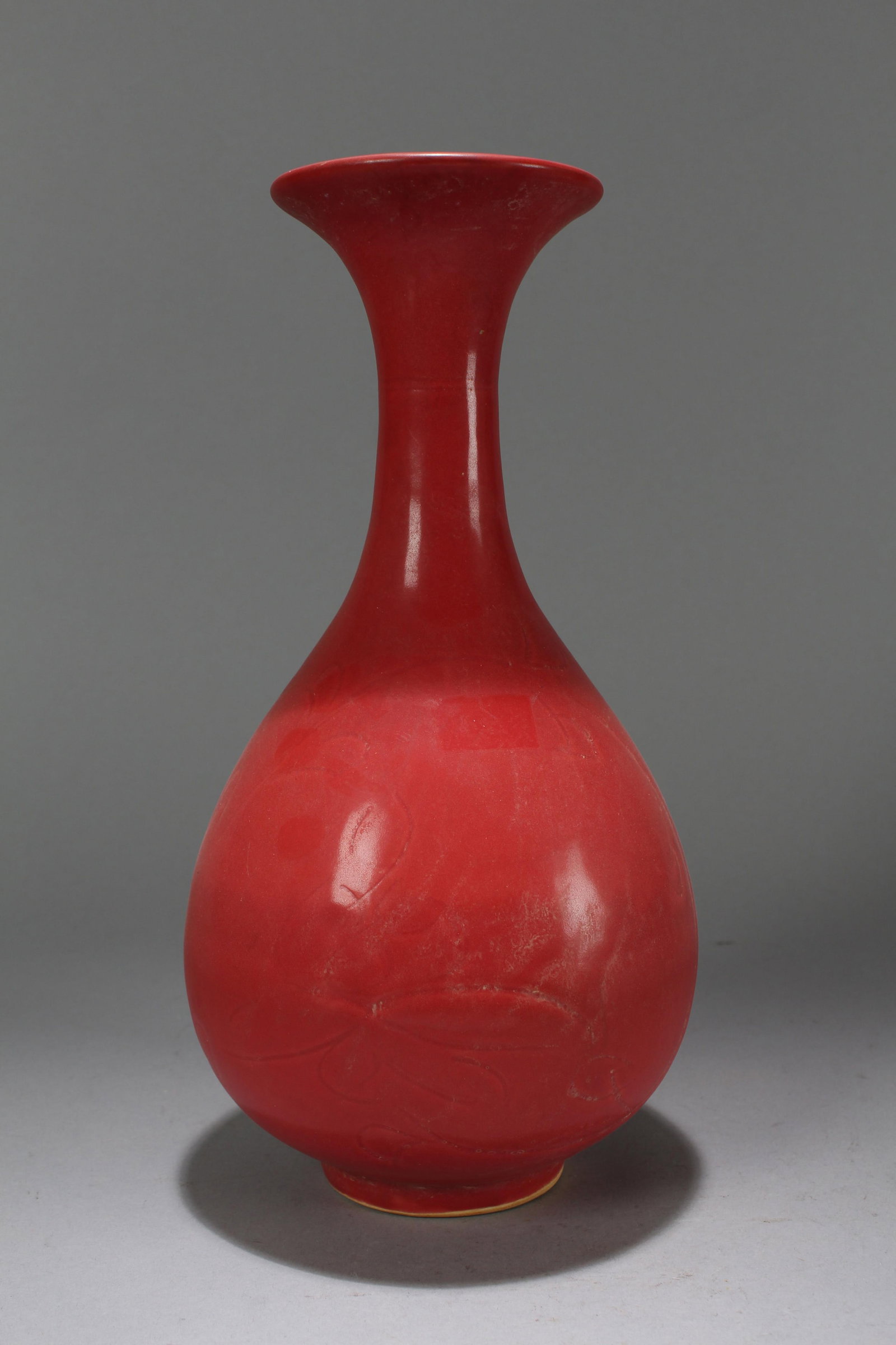 A Chinese Red-coding Religious Porcelain Fortune Vase: A Chinese Red-coding Religious Porcelain Fortune Vase. Height: 11 (inch).
