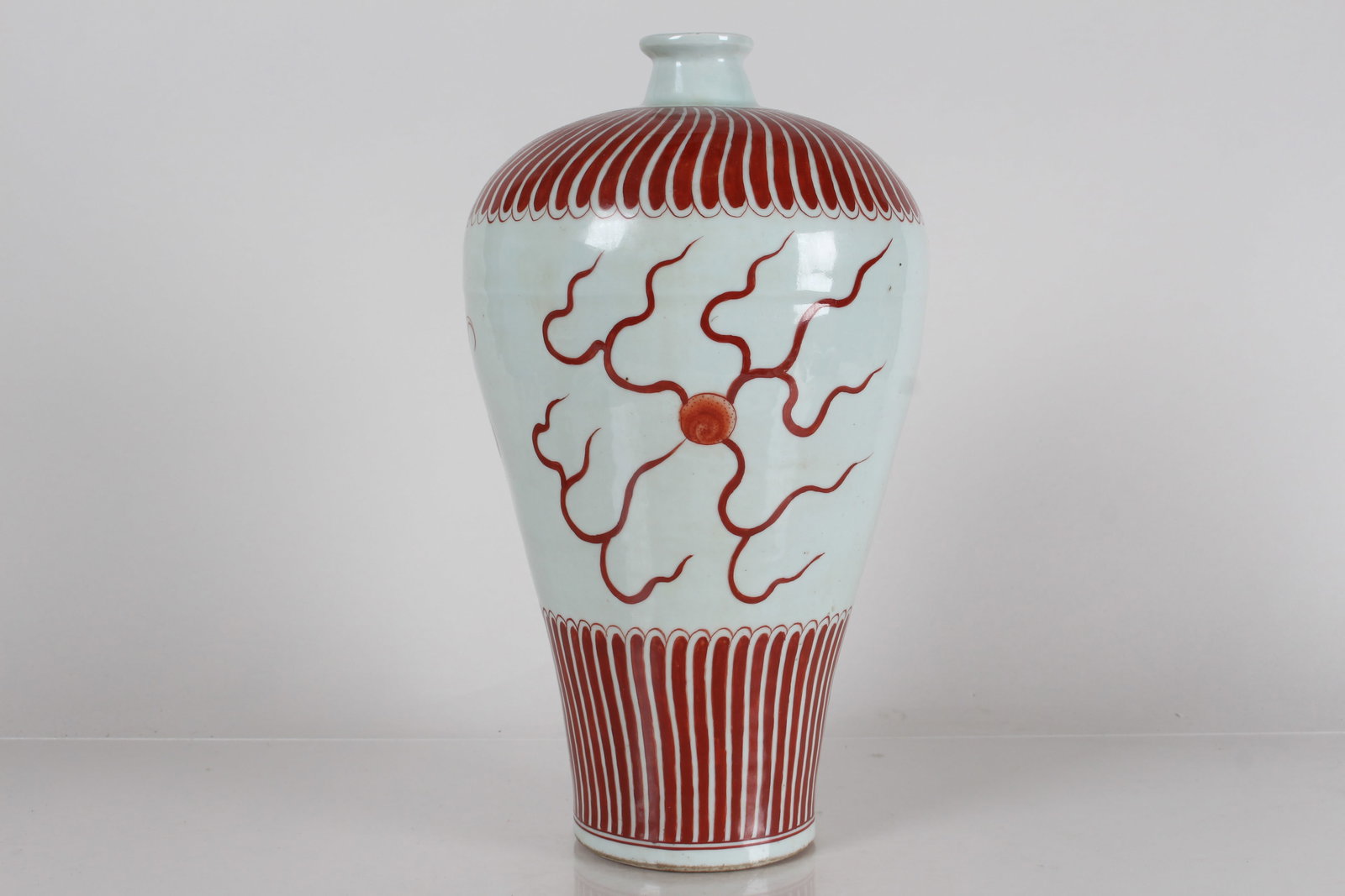 A Chinese Red-coding Dragon-decorating Porcelain Fortune Vase - 2