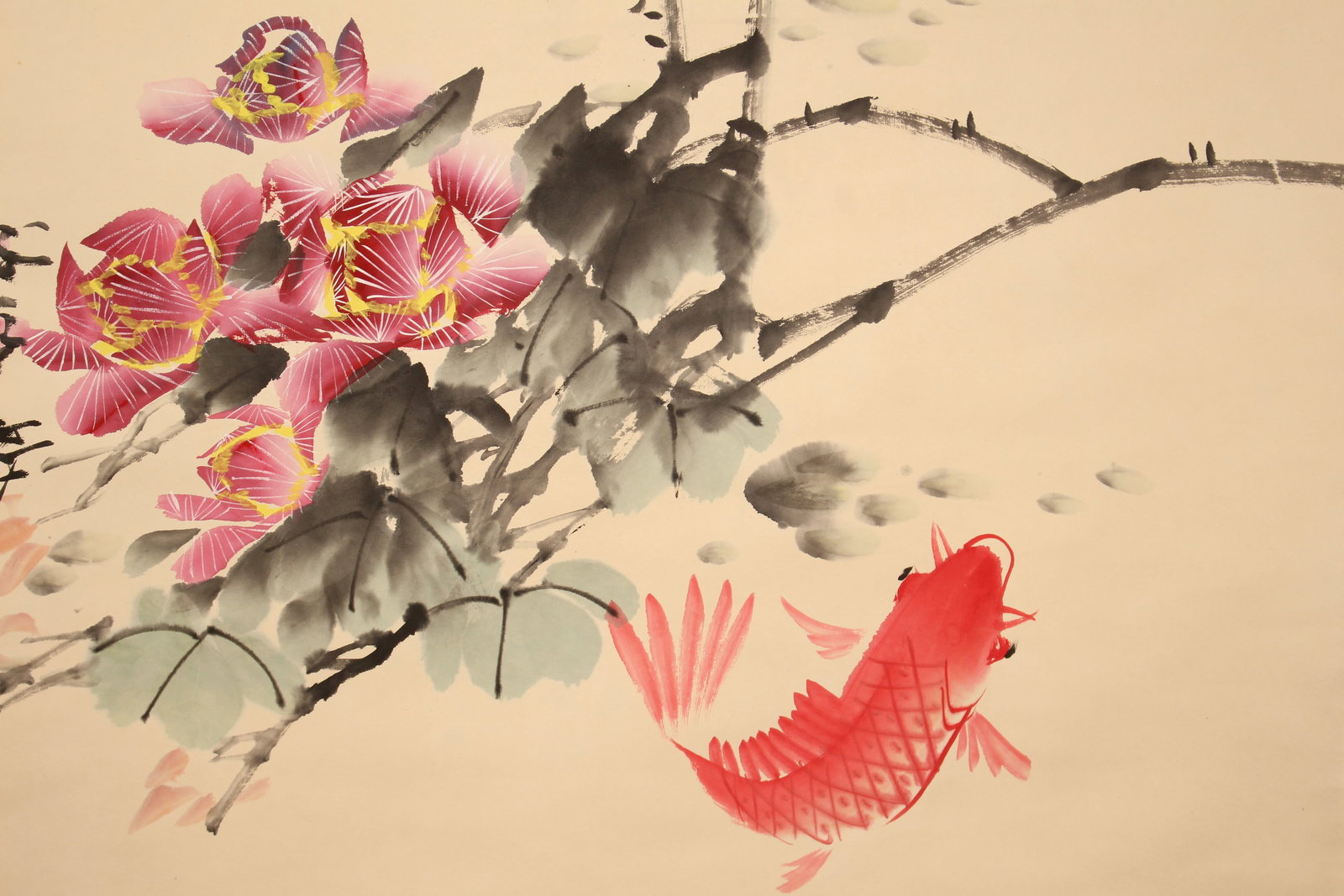 A Chinese Flower-blossom Fortune Scroll - 5