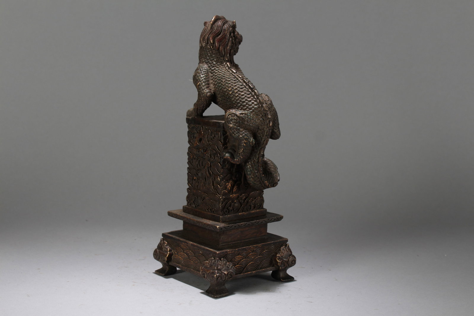 A Chinese Square-based Religious Fortune Statue - 3