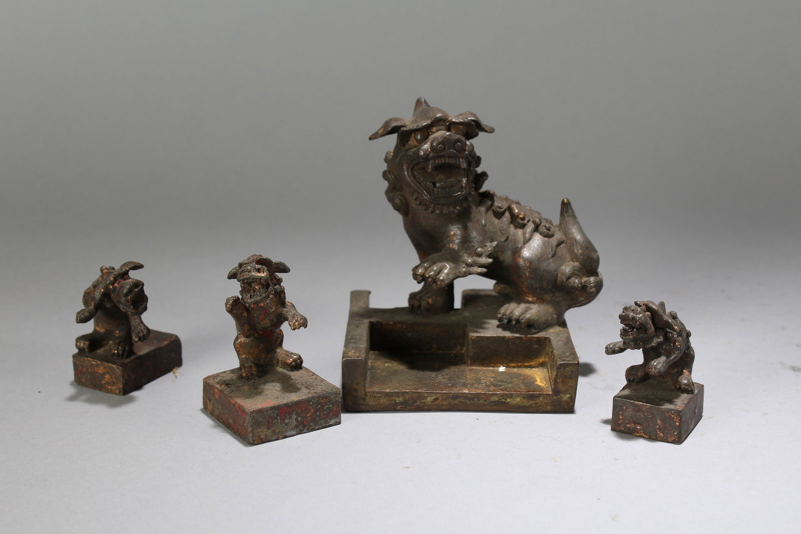 A Chinese Square-based Religious Myth-beast Statue - 5