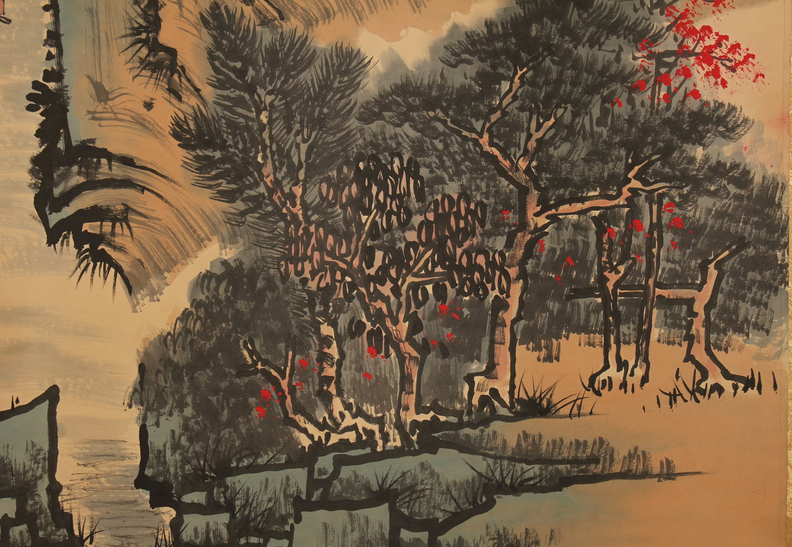 A Chinese Abstract-style Fortune Mountain-view Scroll - 3