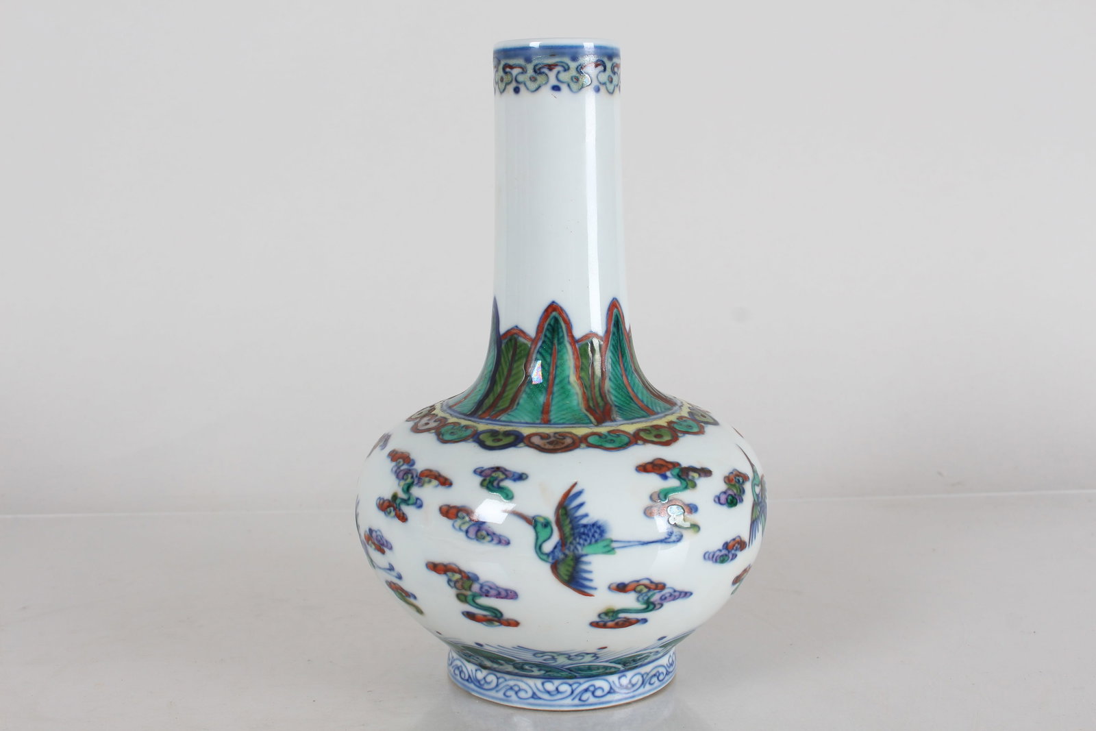 A Chinese Myth-beast Fortune Porcelain Vase: A Chinese Myth-beast Fortune Porcelain Vase . Height: 7.25 (inch).