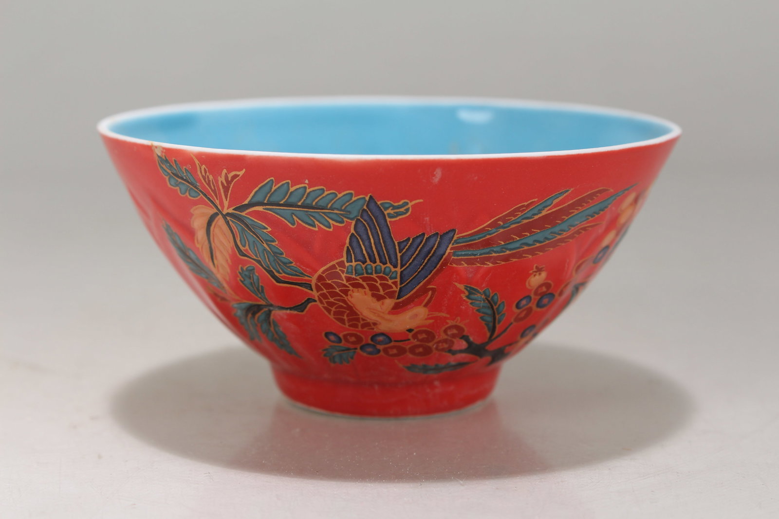 A Chinese Circular Ancient-framing Porcelain Fortune Cup: A Chinese Circular Ancient-framing Porcelain Fortune Cup. Height: 1.75 (inch). Opening Diameter: 3.25 (inch).