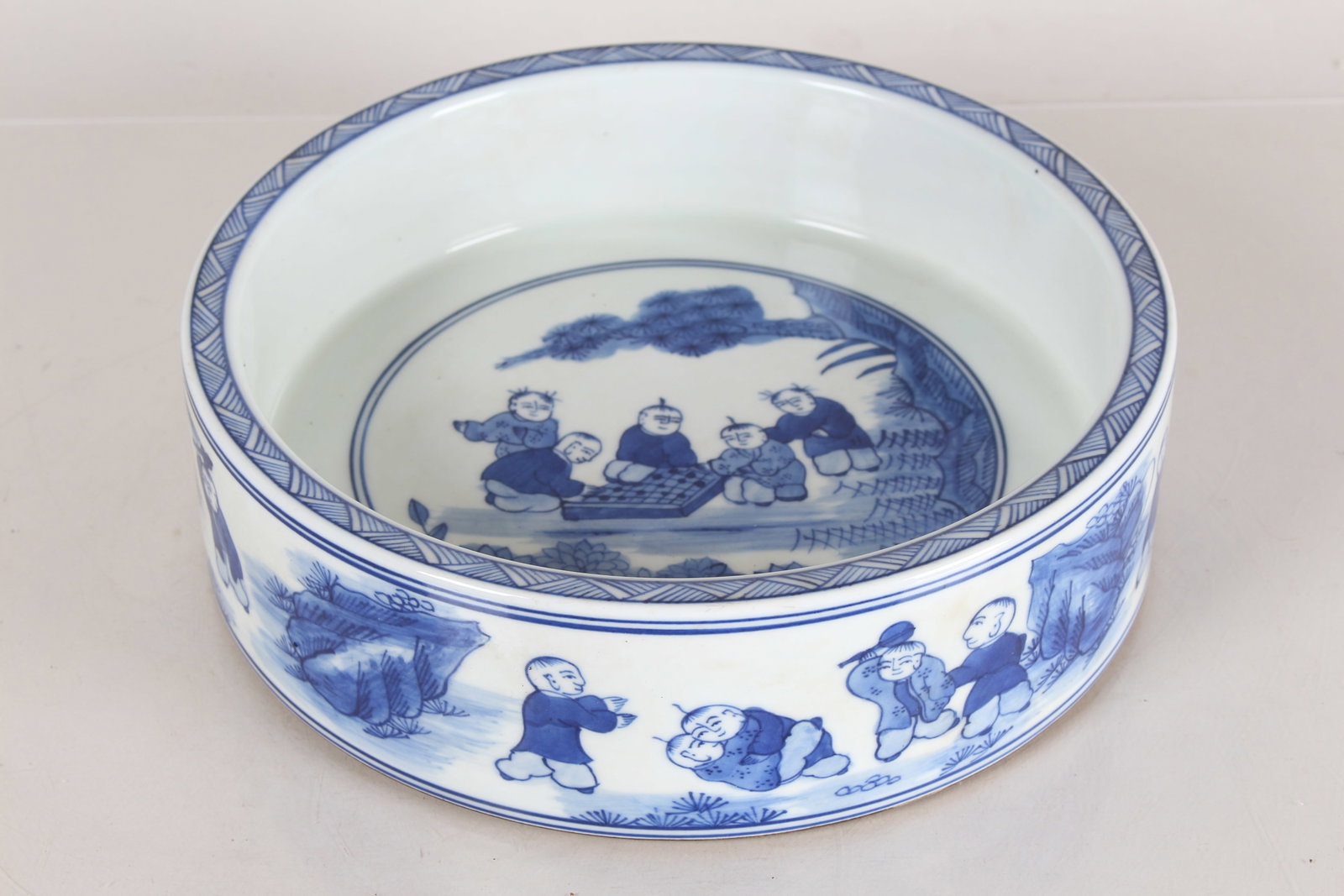 A Chinese Story-telling Joyful-kid Circular Porcelain Bowl: A Chinese Story-telling Joyful-kid Circular Porcelain Bowl. Height: 2.75 (inch). Opening Diameter: 9 (inch).
