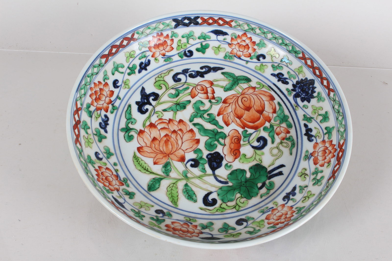 A Chinese Flower-blossom Massive Porcelain Fortune Plate: A Chinese Flower-blossom Massive Porcelain Fortune Plate