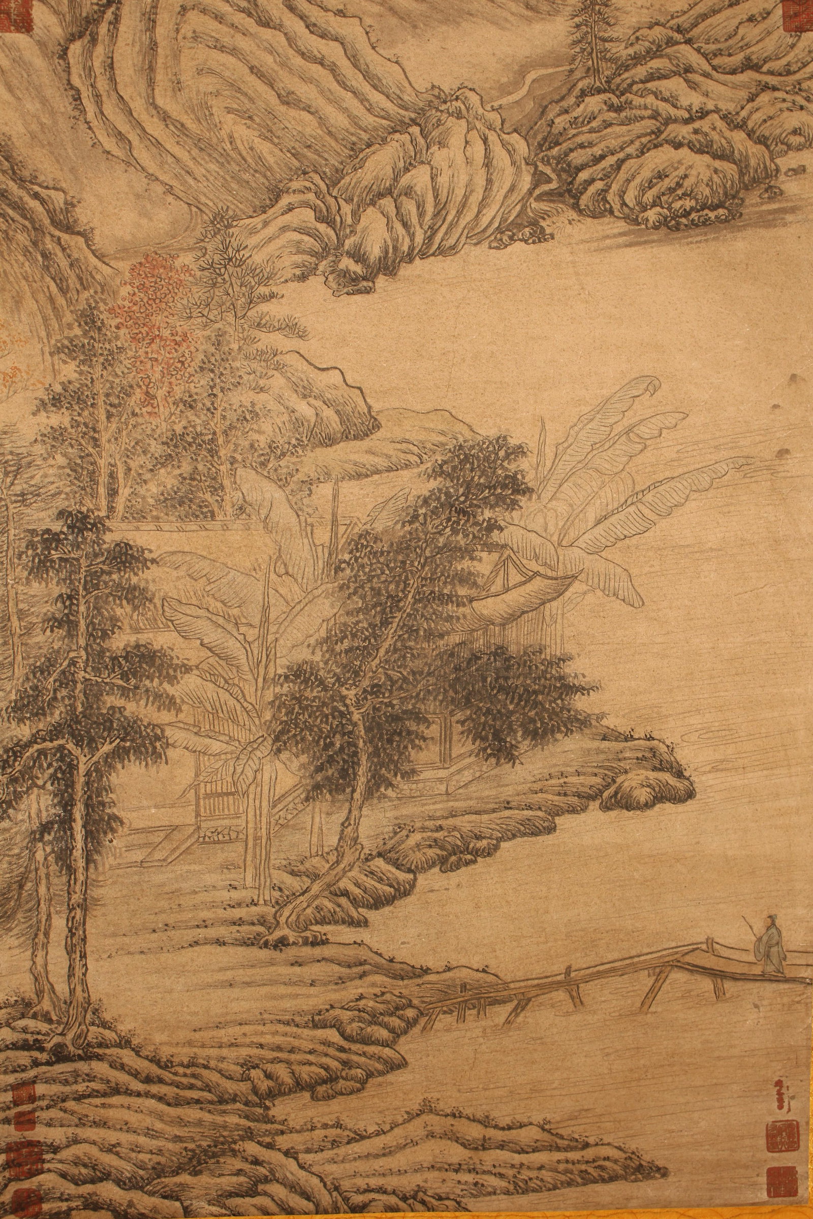 A Chinese Poetry-framing Mountain-view Fortune Scroll - 3