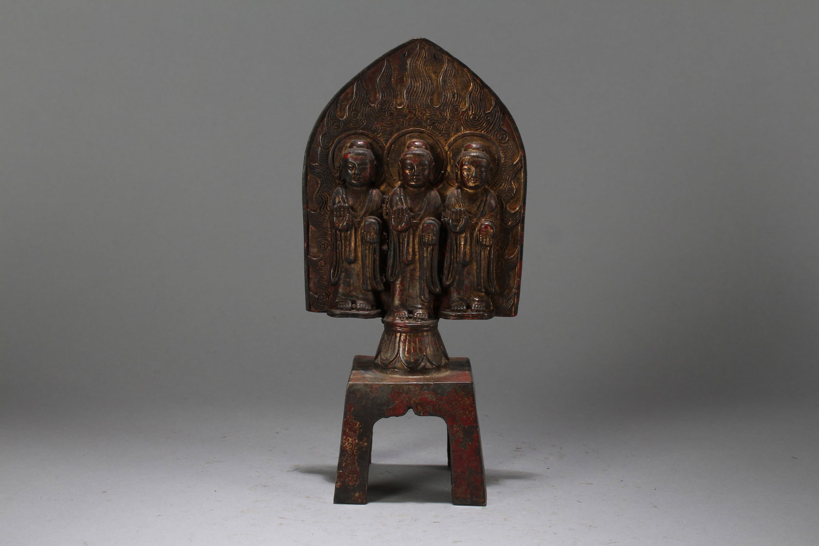 A Chinese Religious Fortune Buddha Statue: A Chinese Religious Fortune Buddha Statue. Height : 9.5 (inch). Width : 4.75 (inch). Length : 3.75 (inch).