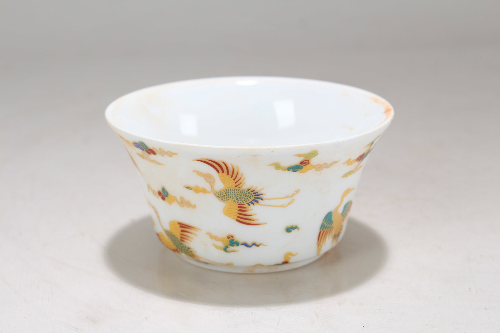 Collection of Chinese Ancient-framing Porcelain Fortune Cup: Collection of Chinese Ancient-framing Porcelain Fortune Cup . Height: 1.5 (inch). Opening Diameter: 3.25 (inch).