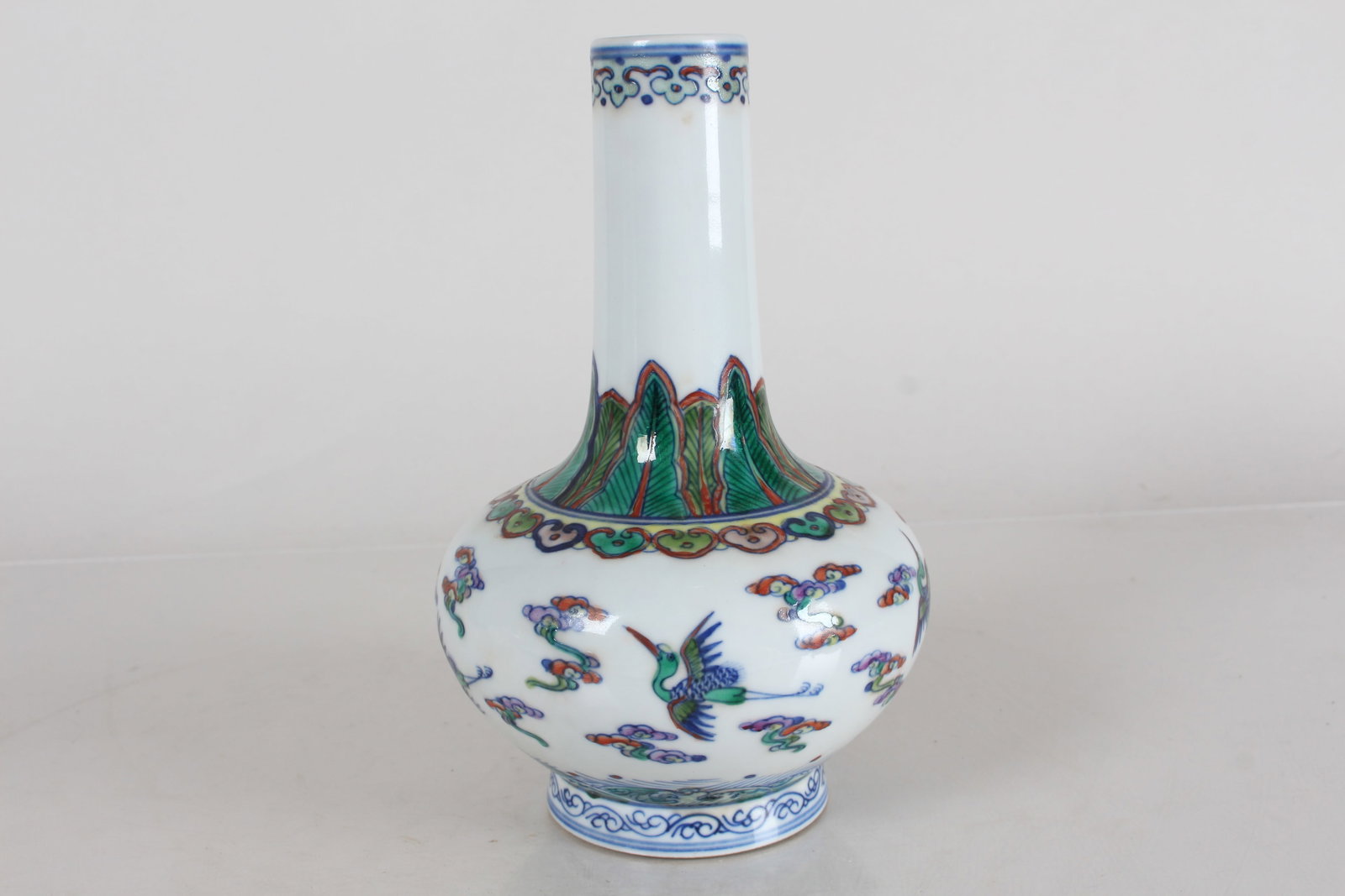 A Chinese Myth-beast Fortune Porcelain Vase: A Chinese Myth-beast Fortune Porcelain Vase . Height: 7.25 (inch).