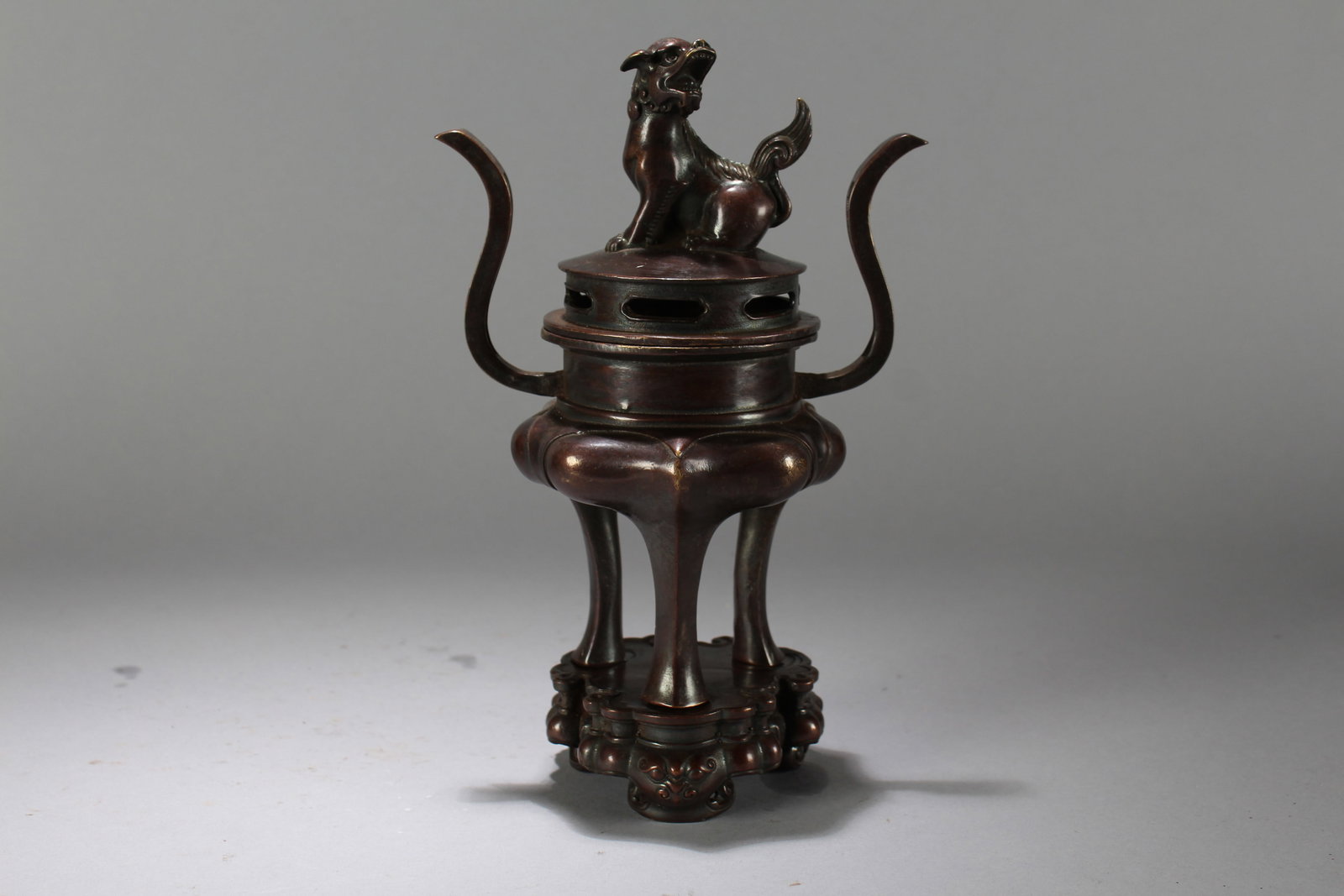 A Chinese Tri-podded Myth-beast Censer: A Chinese Tri-podded Myth-beast Censer. Height : 9.75 (inch).