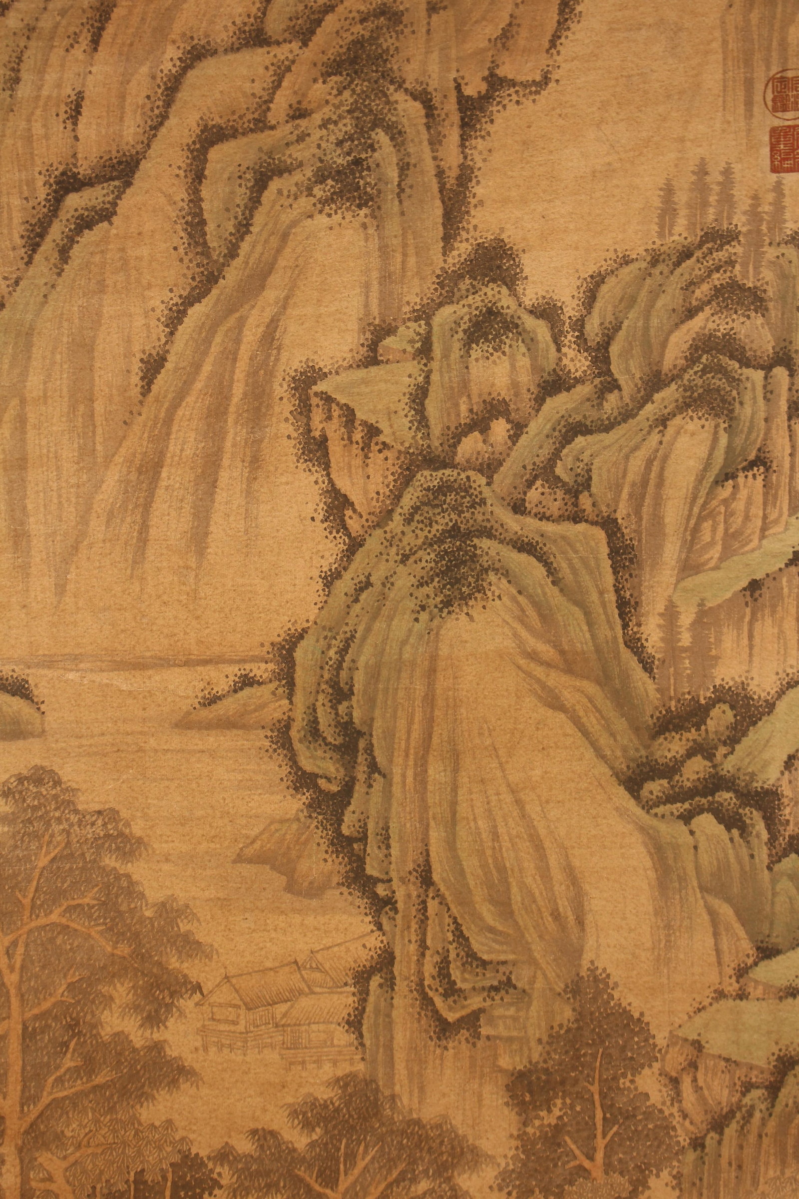 A Chinese Mountain-view Poetry-framing Fortune Scroll - 6