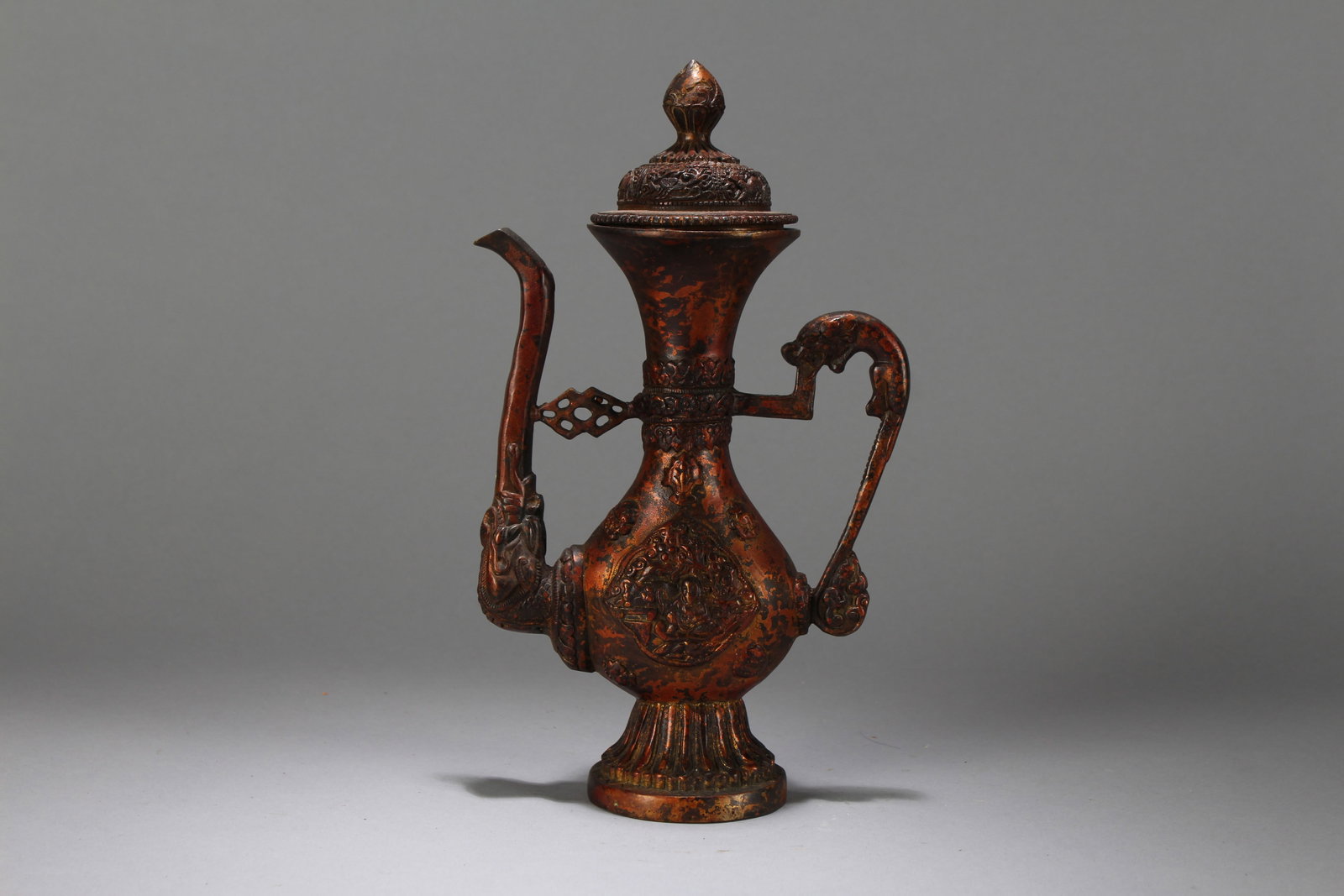 A Chinese Lidded Fortune Ewer: A Chinese Lidded Fortune Ewer. Height: 10.5 (inch). Length: 6 (inch). Width: 3 (inch).