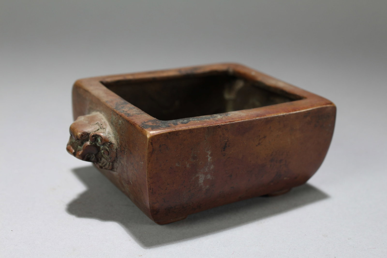 A Chinese Duo-handled Fortune Myth-beast Censer: A Chinese Duo-handled Fortune Myth-beast Censer . Height: 1.75 (inch). Length: 4.5 (inch). Width: 3 (inch).