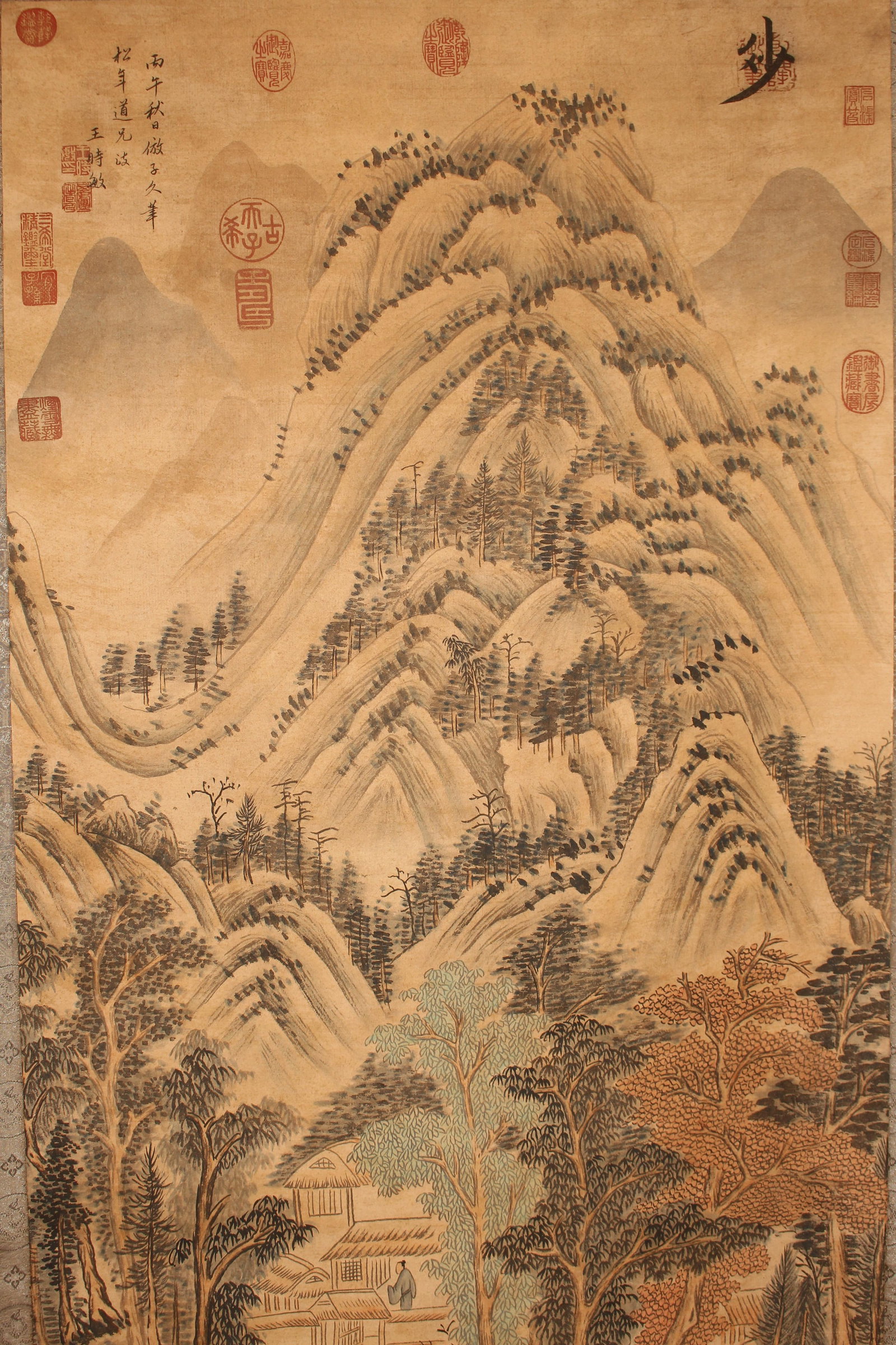 A Chinese Mountain-view Abstract-style Fortune Scroll - 2