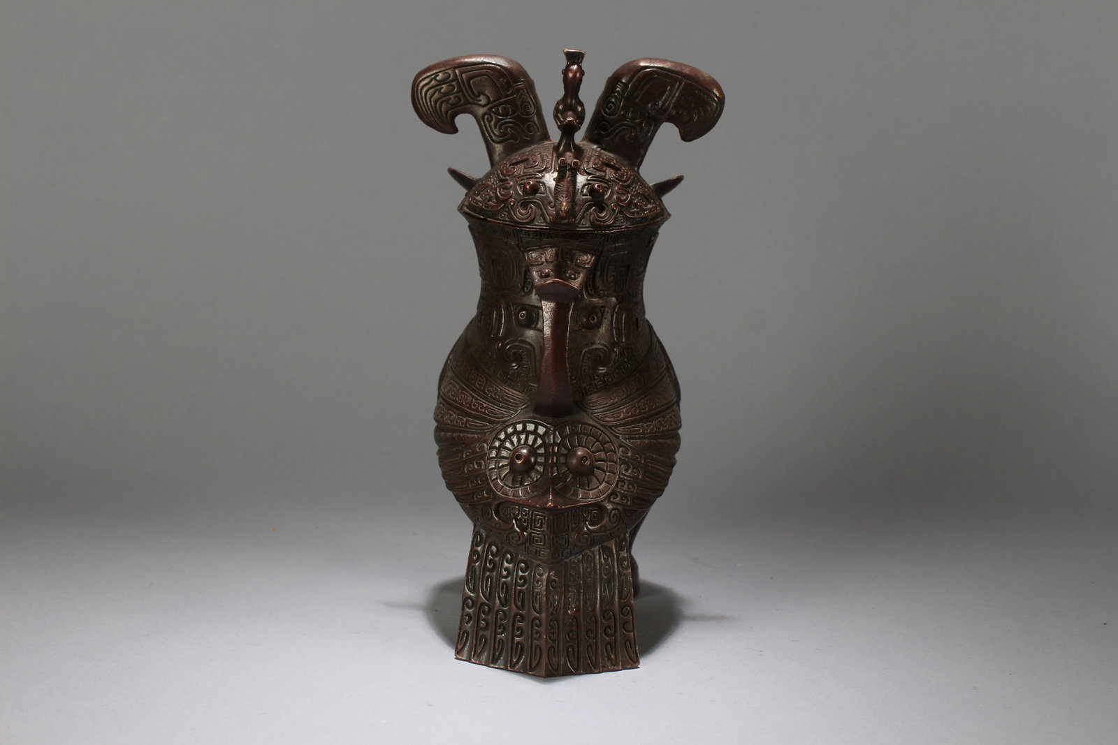 A Chinese Myth-beast Lidded Fortune Statue - 3
