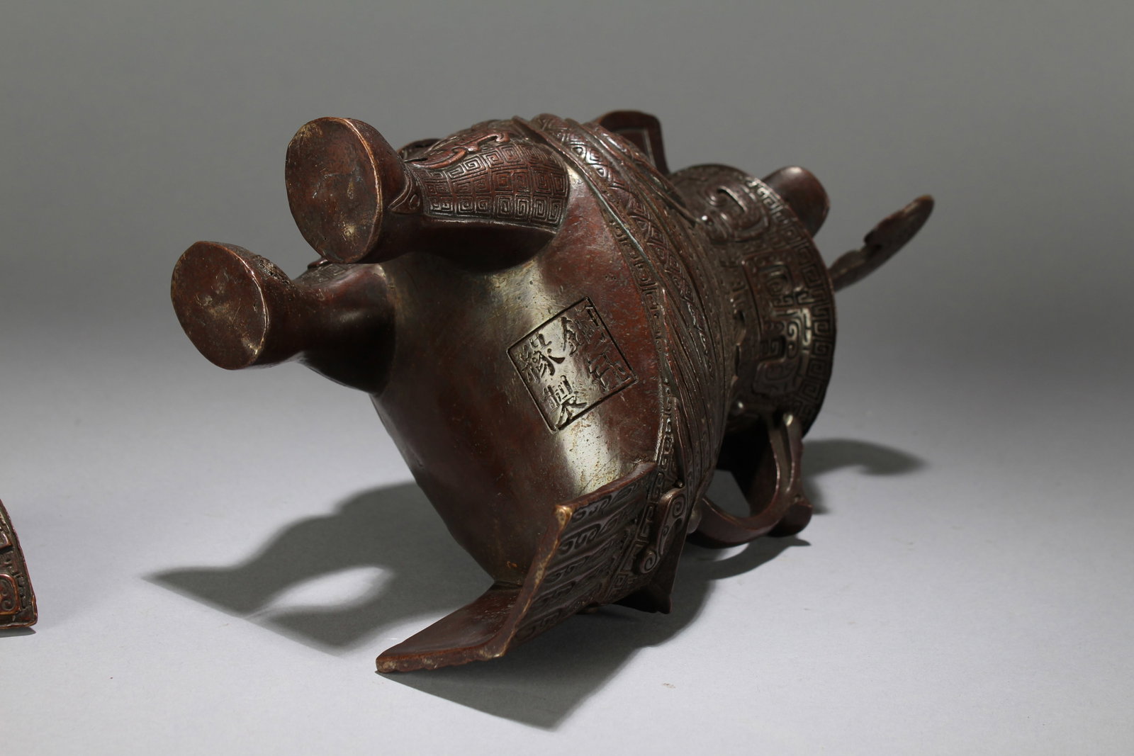A Chinese Myth-beast Lidded Fortune Statue - 6