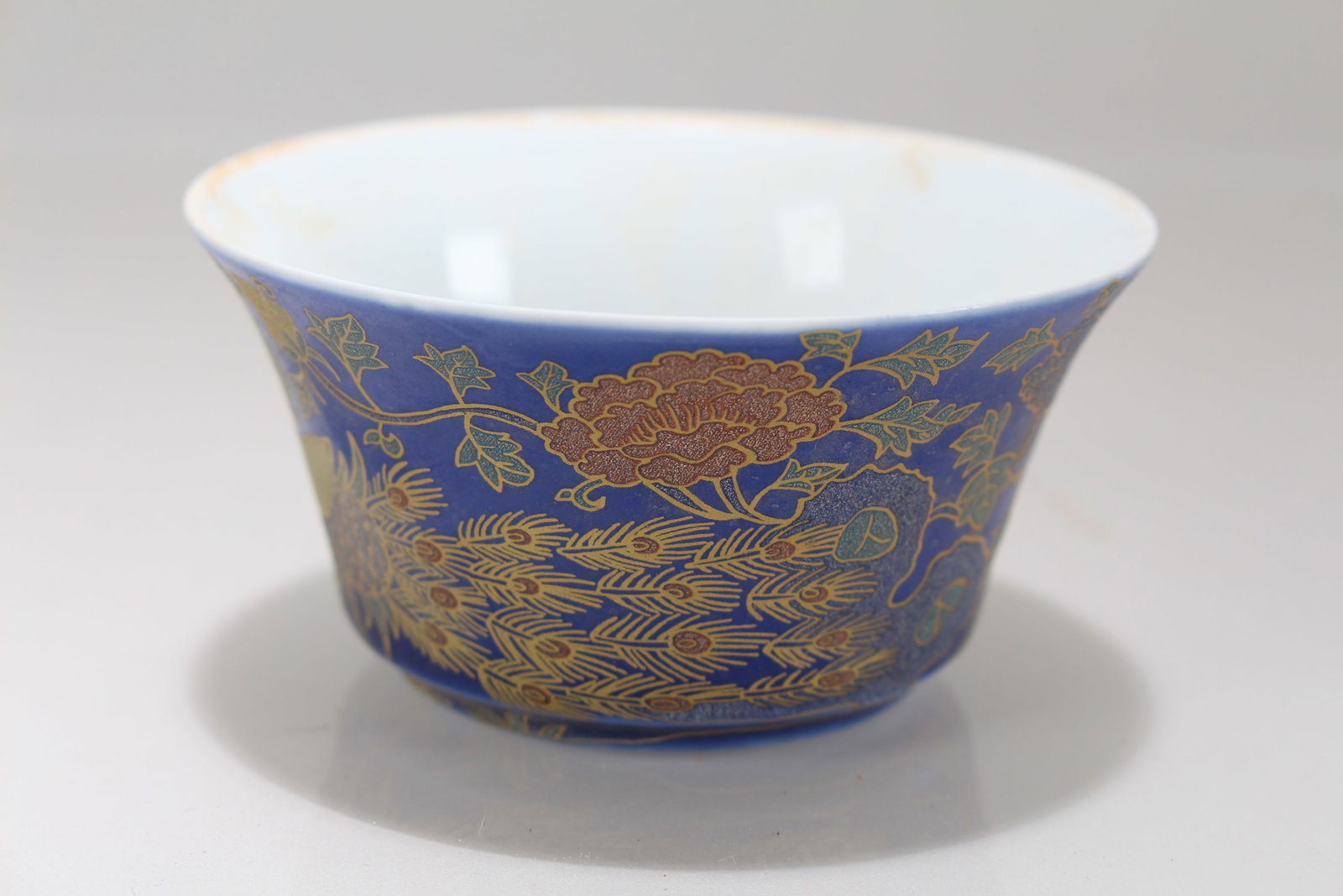 A Chinese Ancient-framing Blue-coding Porcelain Fortune Cup - 2