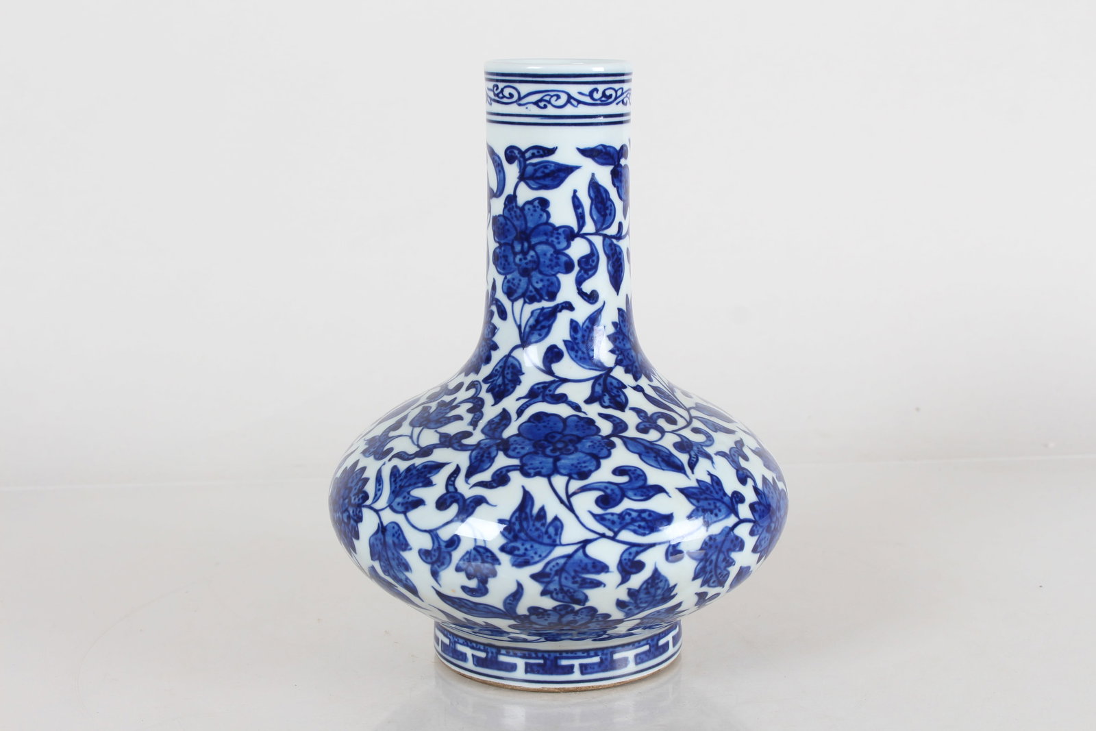 A Chinese Blue and White Porcelain Fortune Vase: A Chinese Blue and White Porcelain Fortune Vase . Height: 7.75 (inch).