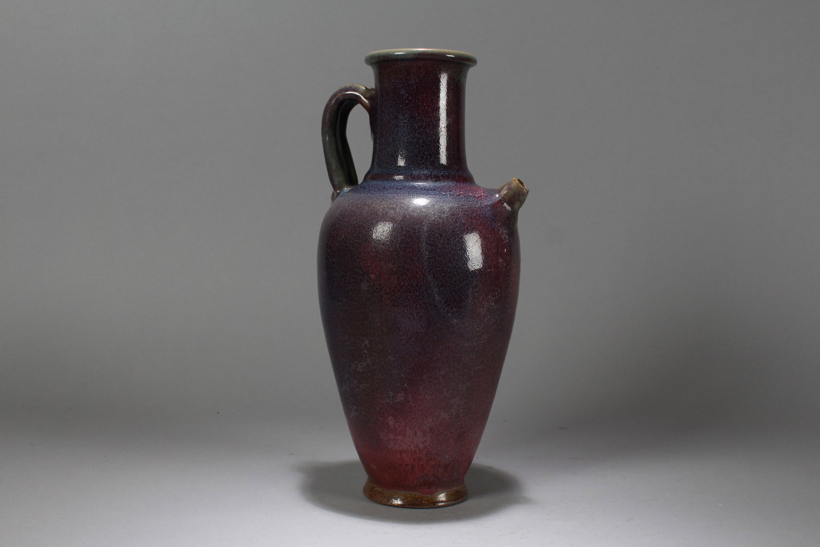 A Chinese Anicent-framing Jun Porcelain Fortune Vase: A Chinese Anicent-framing Jun Porcelain Fortune Vase. Height: 12.75 (inch). Width: 5.5 (inch).