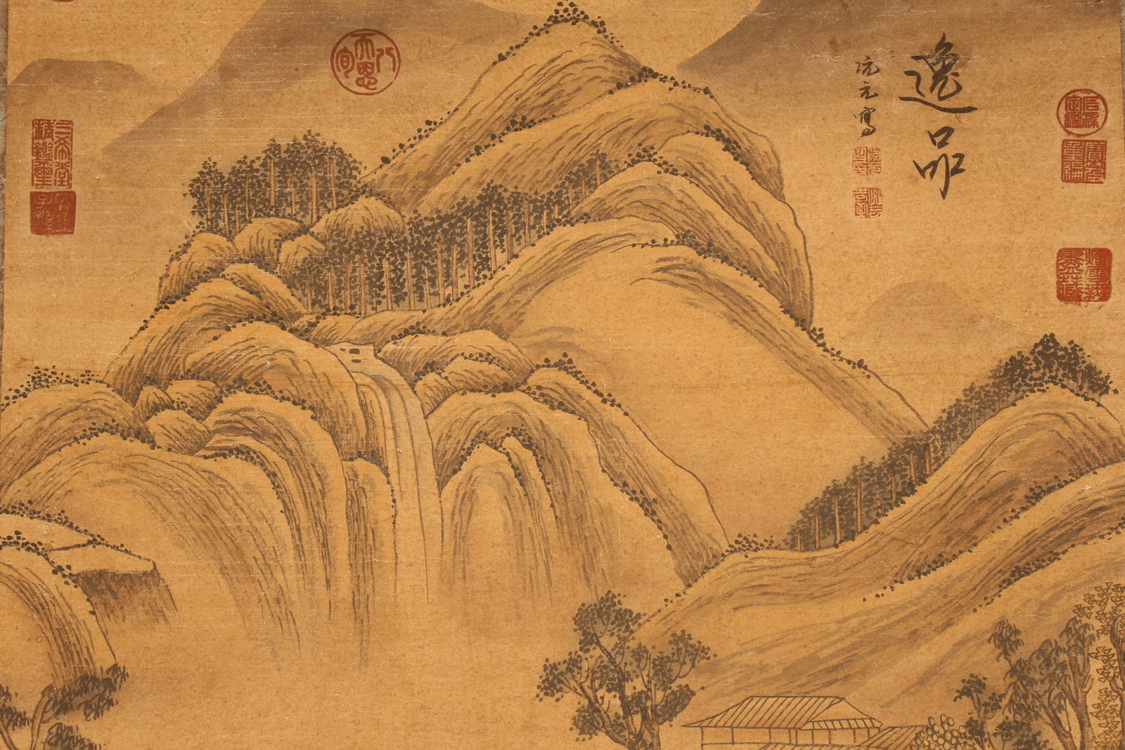 A Chinese Mountain-view Nature-sceen Fortune Scroll - 9