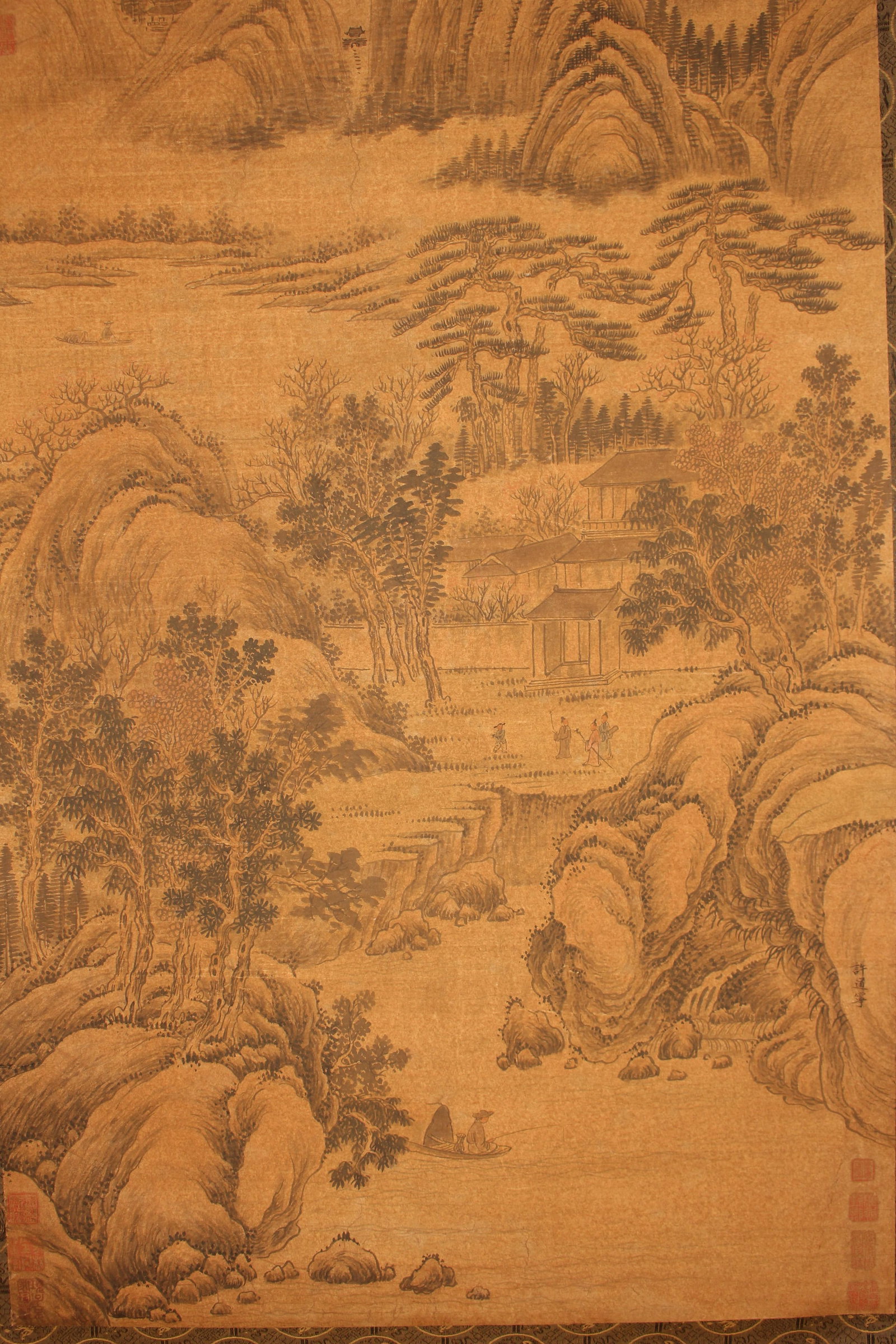 A Chinese Mountain-view Poetry-framing Fortune Scroll - 3