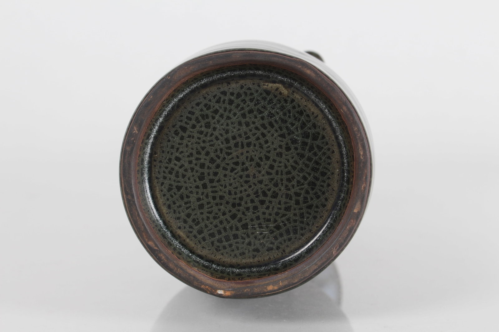 A Chinese Duo-handled Black-coding Porcelain Fortune Vase - 5