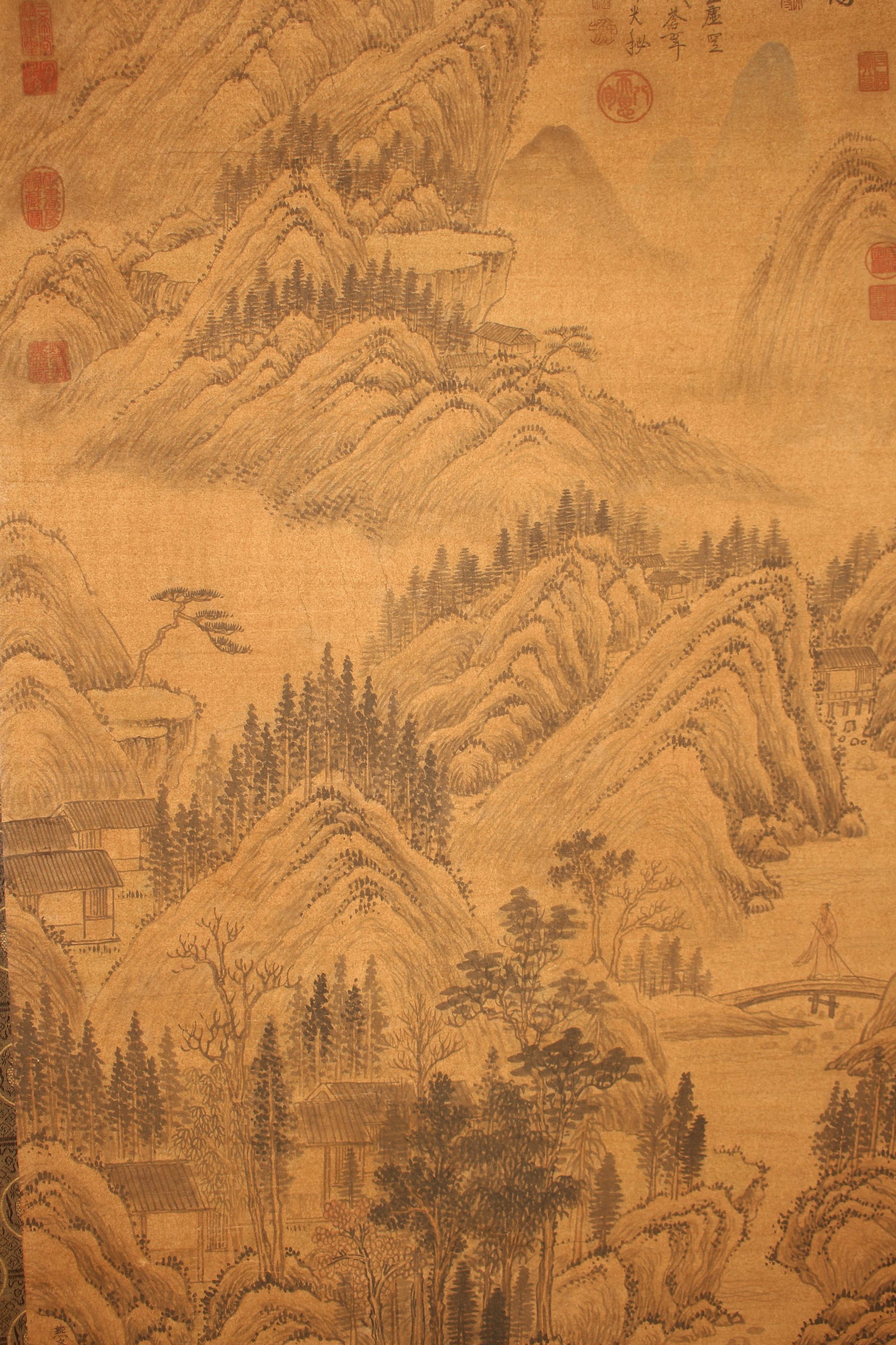 A Chinese Mountain-view Poetry-framing Fortune Scroll - 4