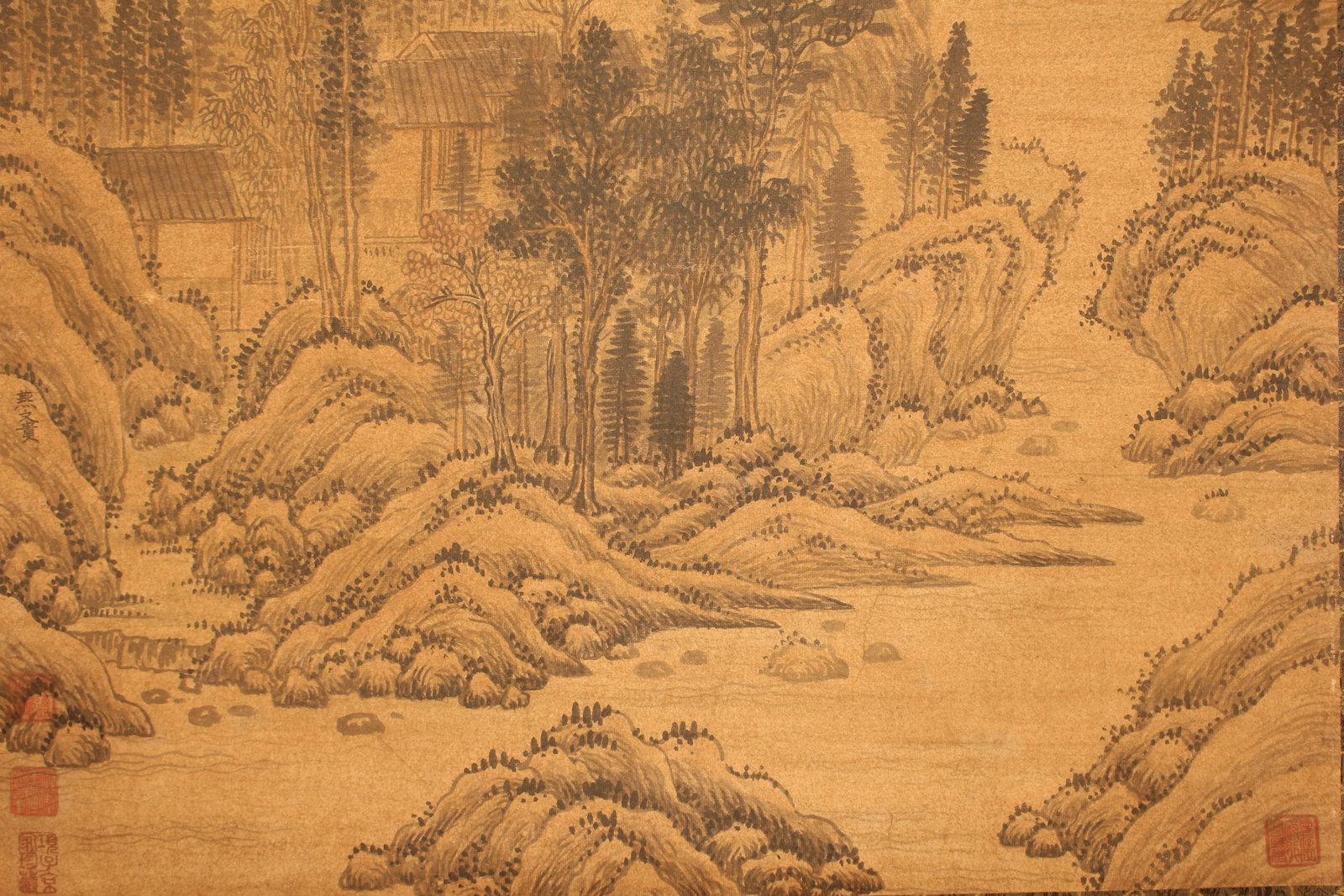 A Chinese Mountain-view Poetry-framing Fortune Scroll - 7