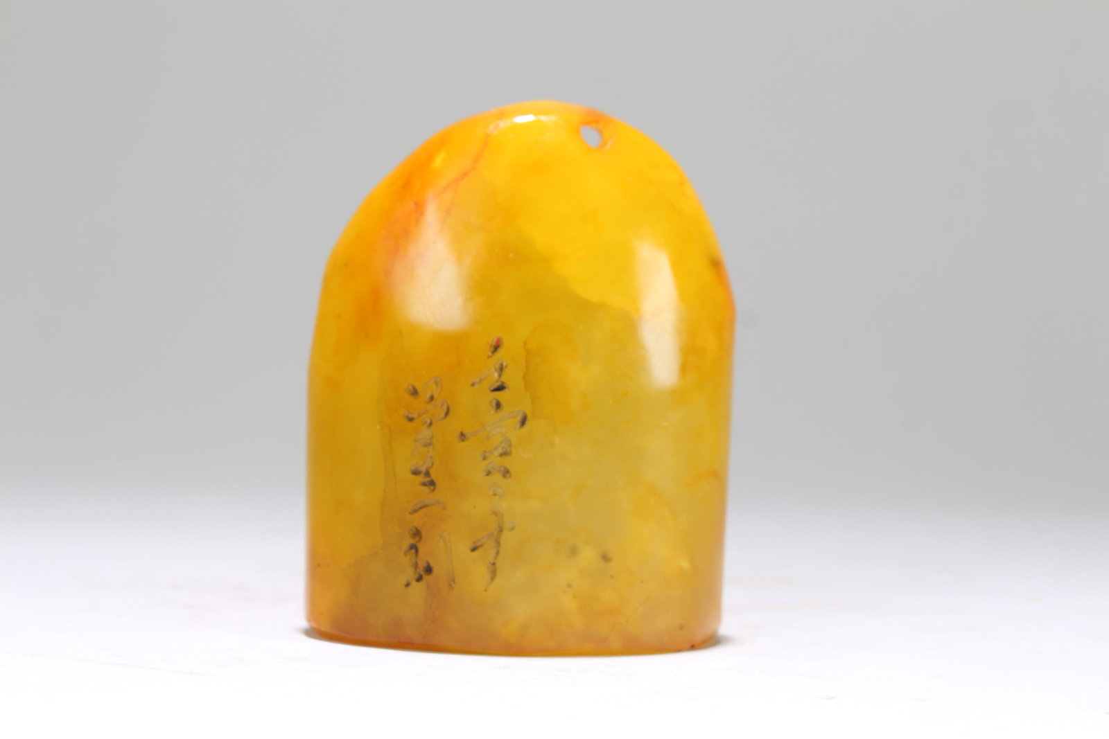 A Chinese Poetry-framing Religious Fortune Soapstone Seal (1 of 5)