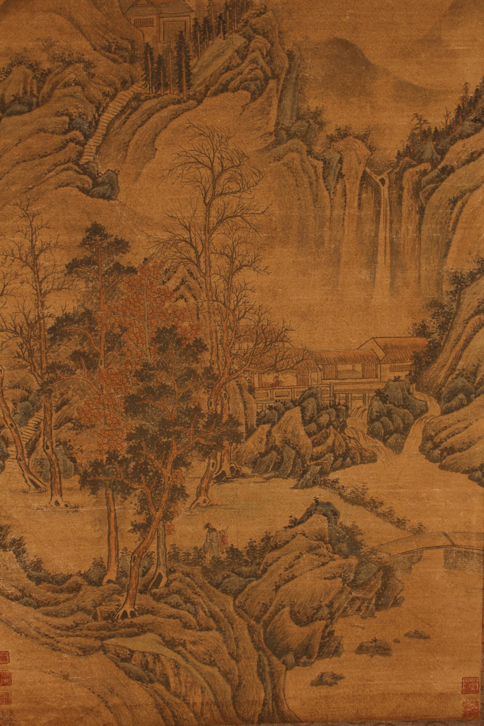 A Chinese Mountain-view Detailed Fortune Scroll - 3