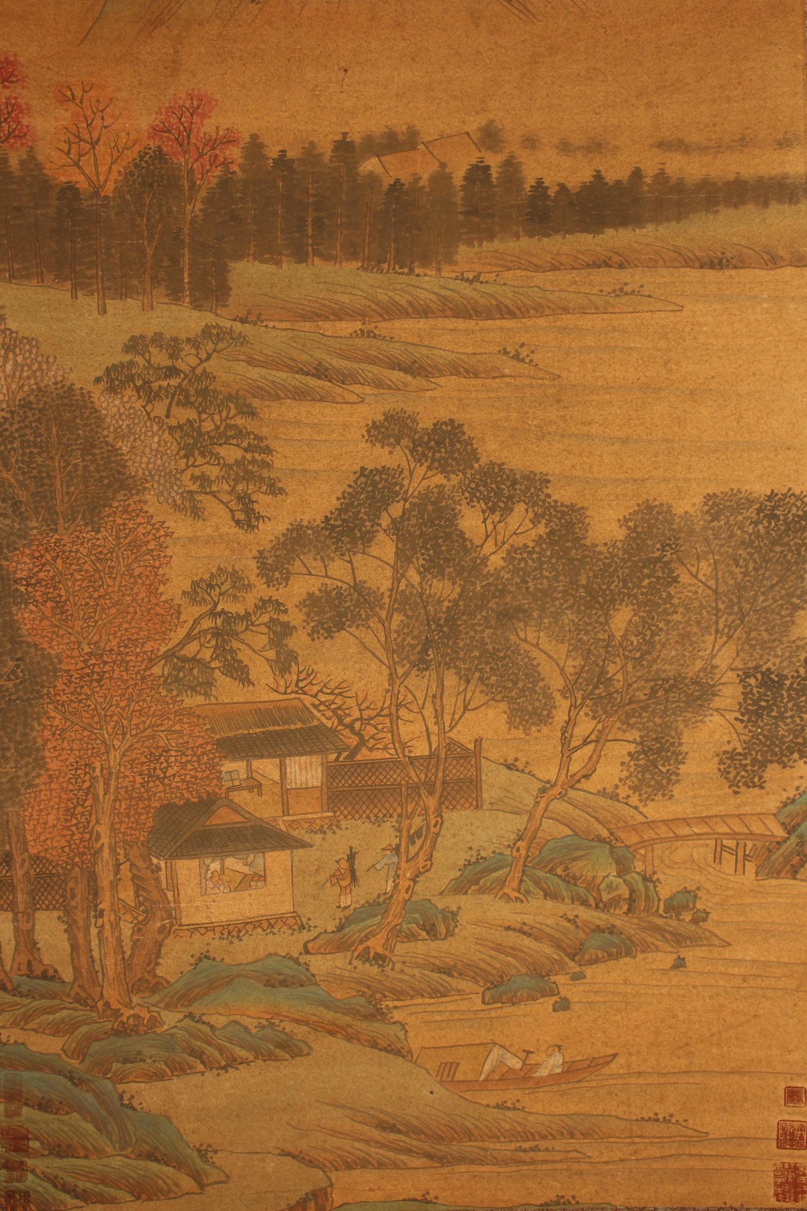 A Chinese Mountain-view Poetry-framing Fortune Scroll - 3