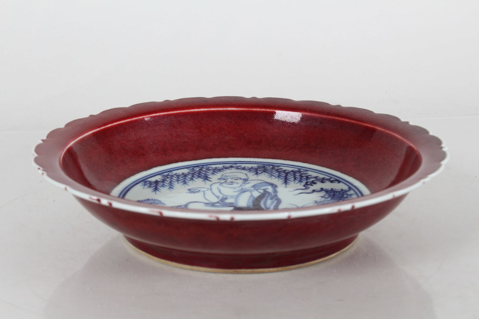 A Chinese Red-coding Porcelain Fortune Plate - 3