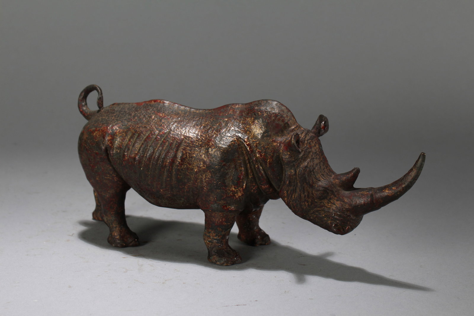 A Chinese Religious Fortune Myth-beast Statue: A Chinese Religious Fortune Myth-beast Statue. Height : 4.25 (inch). Width : 10 (inch). Length : 2.75 (inch).