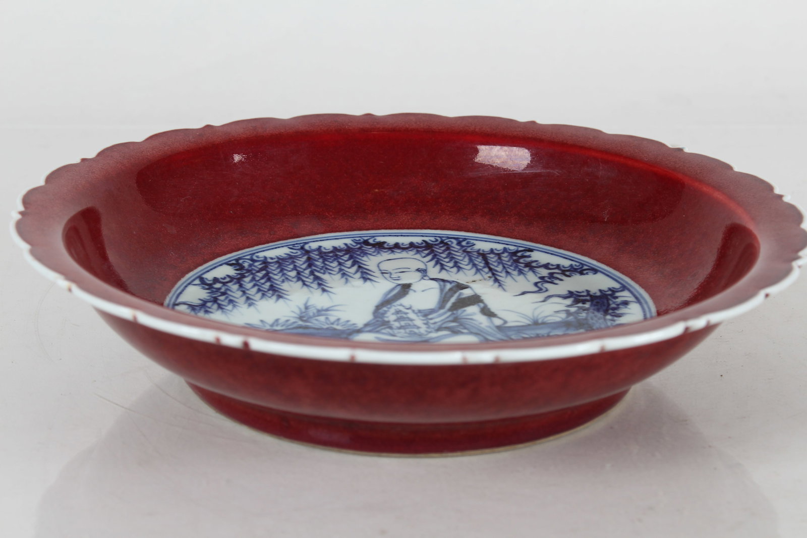 A Chinese Red-coding Porcelain Fortune Plate - 3