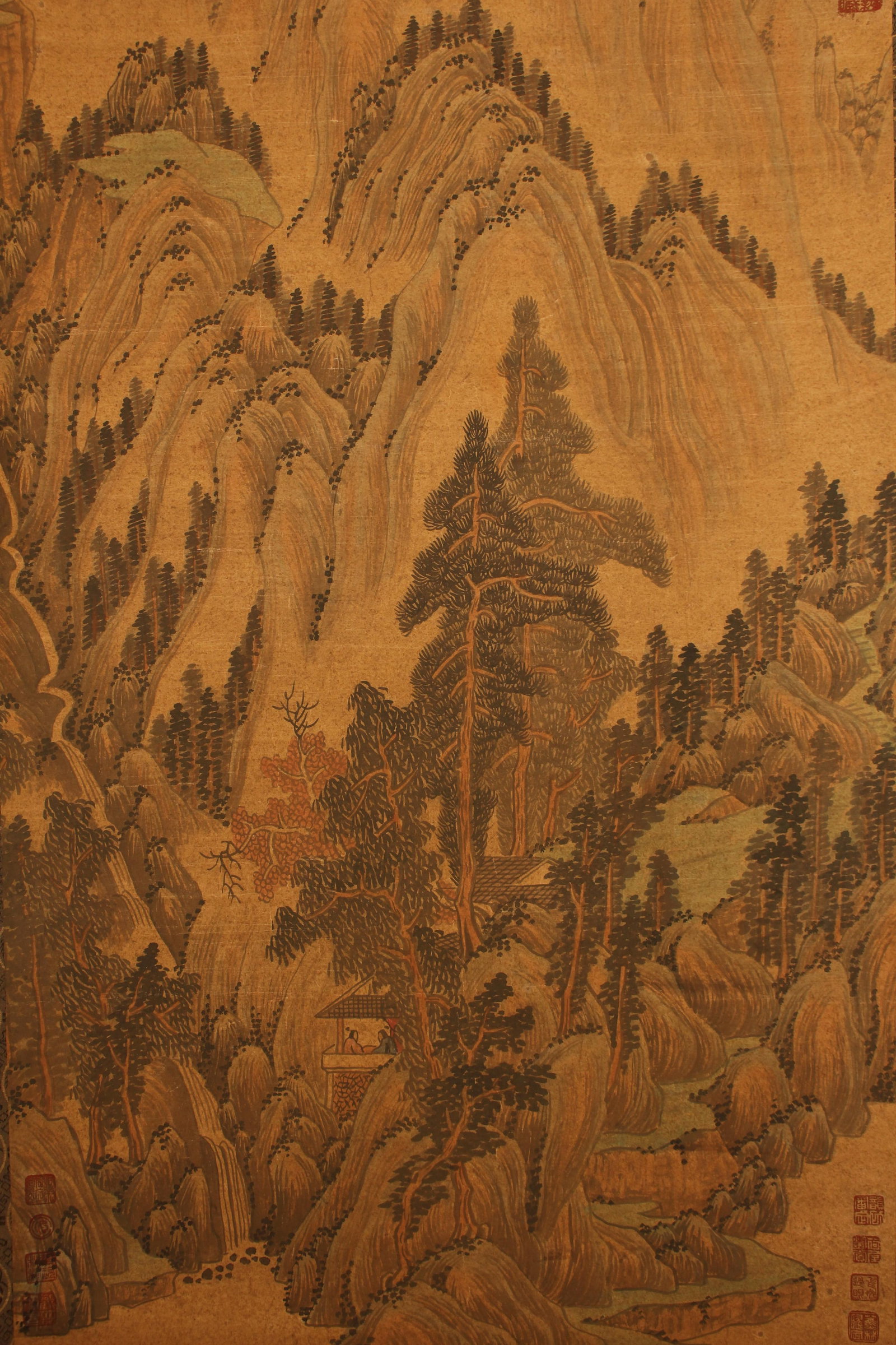 A Chinese Mountain-view Poetry-framing Fortune Scroll - 2