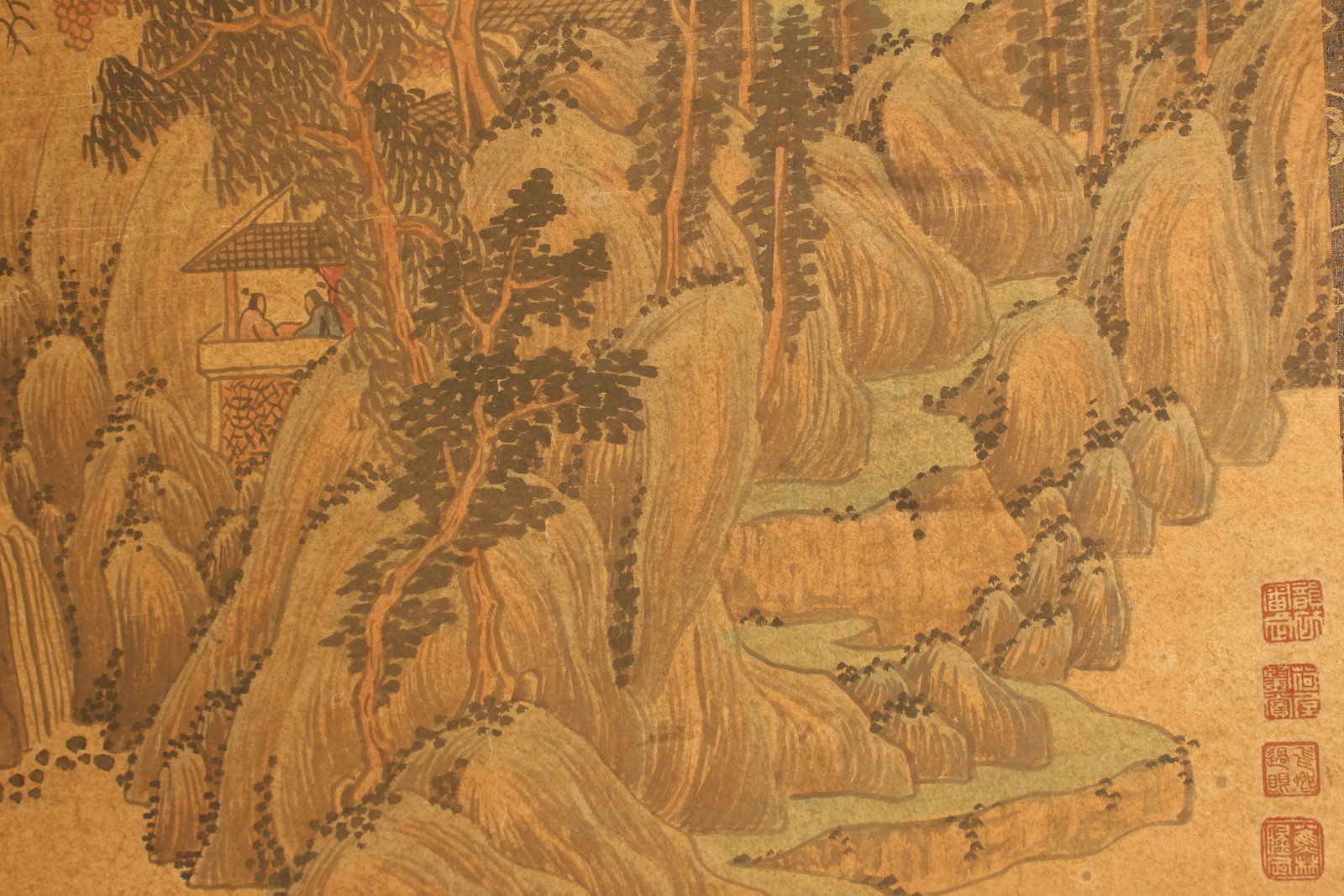 A Chinese Mountain-view Poetry-framing Fortune Scroll - 4