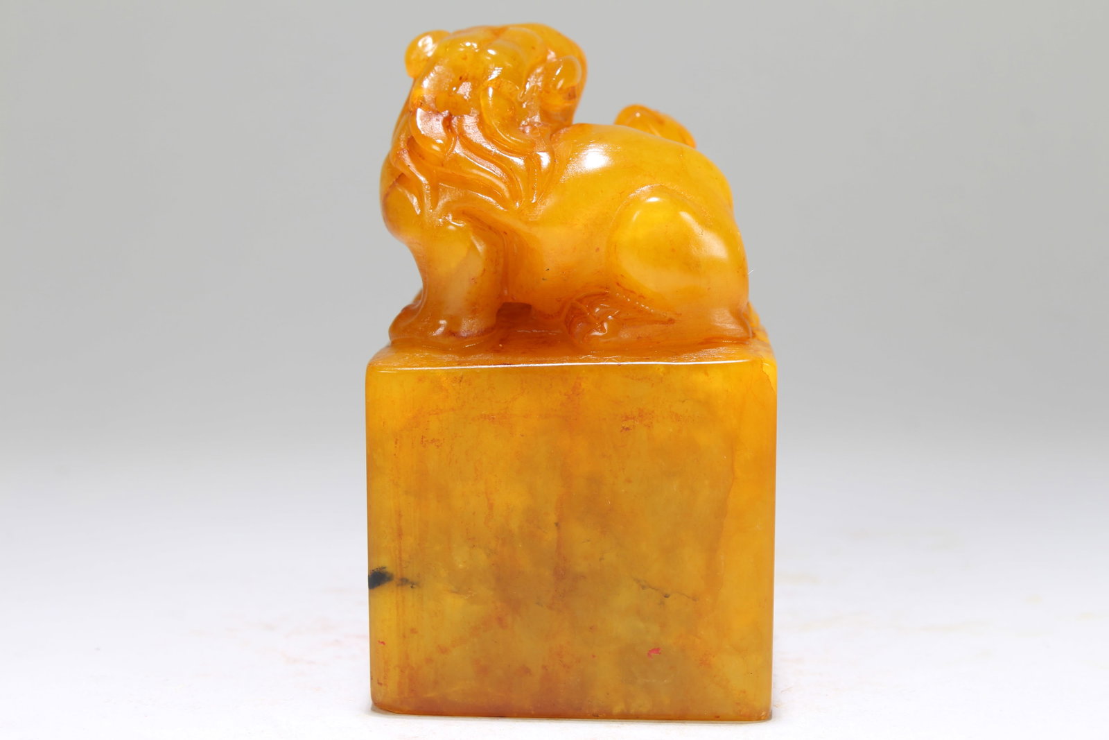 A Chinese Myth-beast Fortune Square-based Soapstone Seal - 5