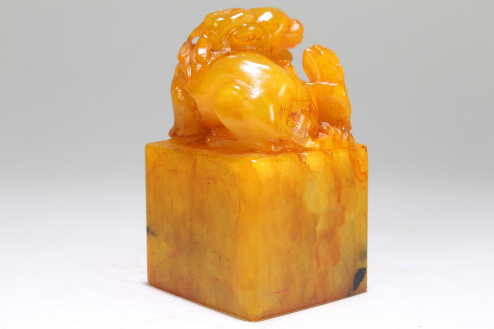 A Chinese Myth-beast Fortune Square-based Soapstone Seal - 6