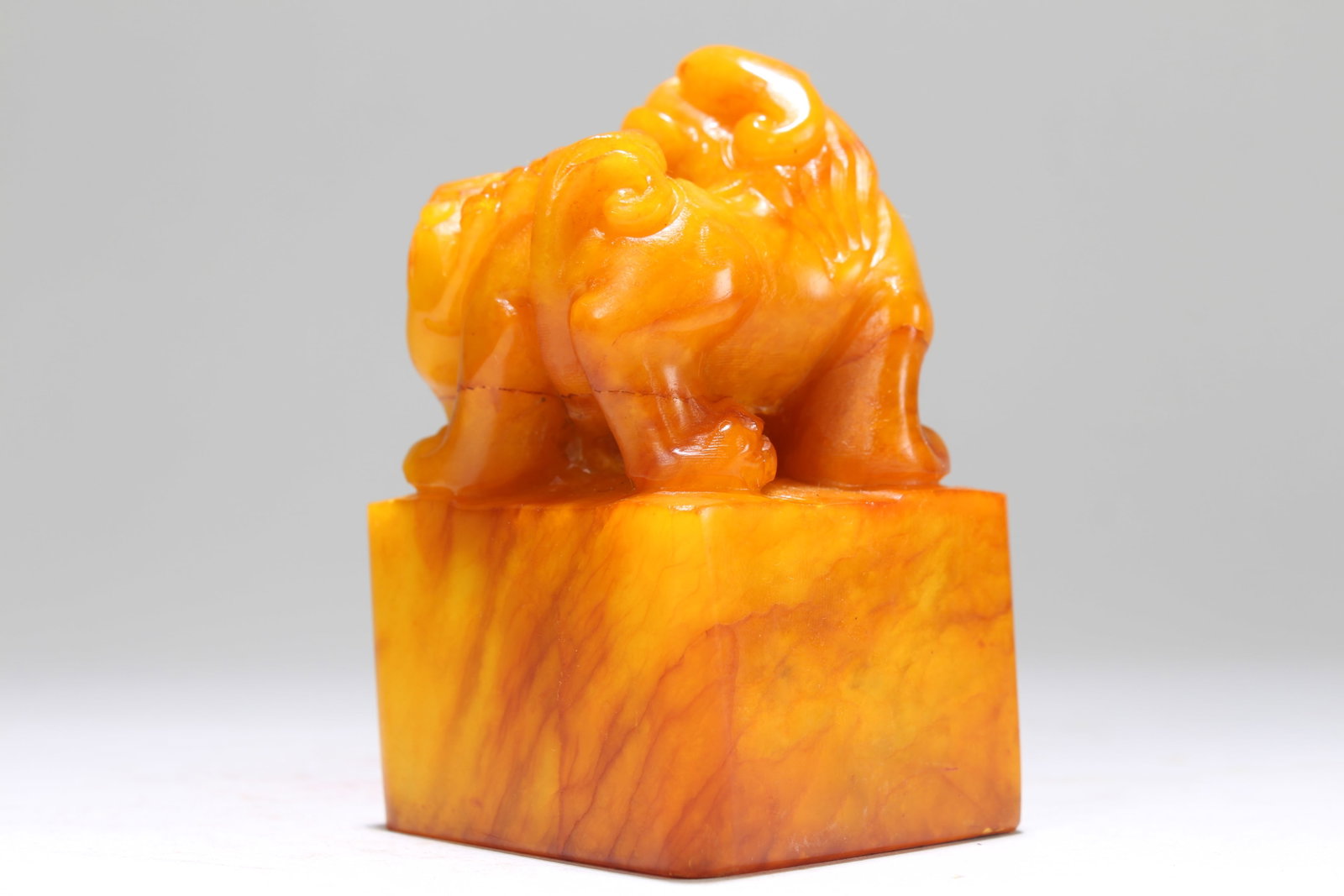 A Chinese Myth-beast Fortune Square-based Soapstone Seal - 4